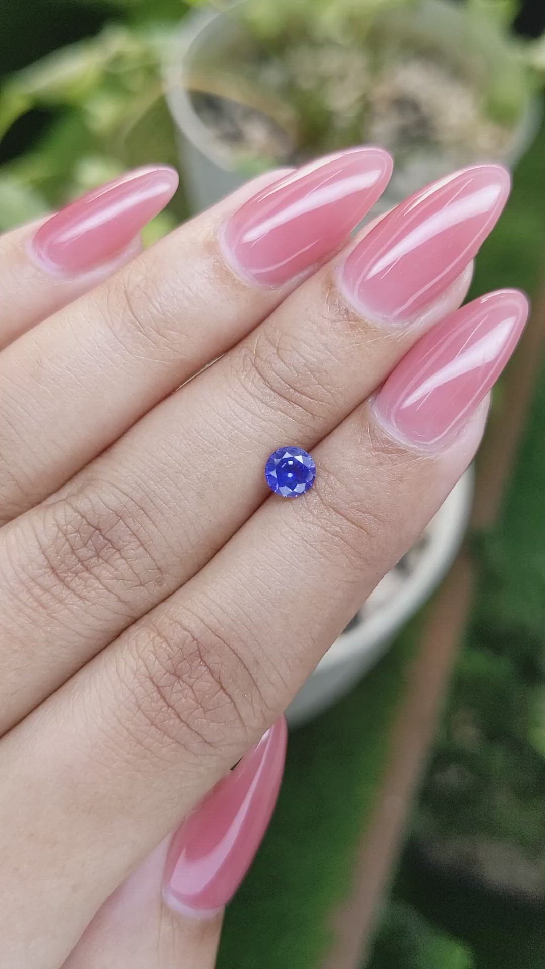 0.61 Ct. Blue Sapphire from Ceylon (Sri Lanka) Size Video