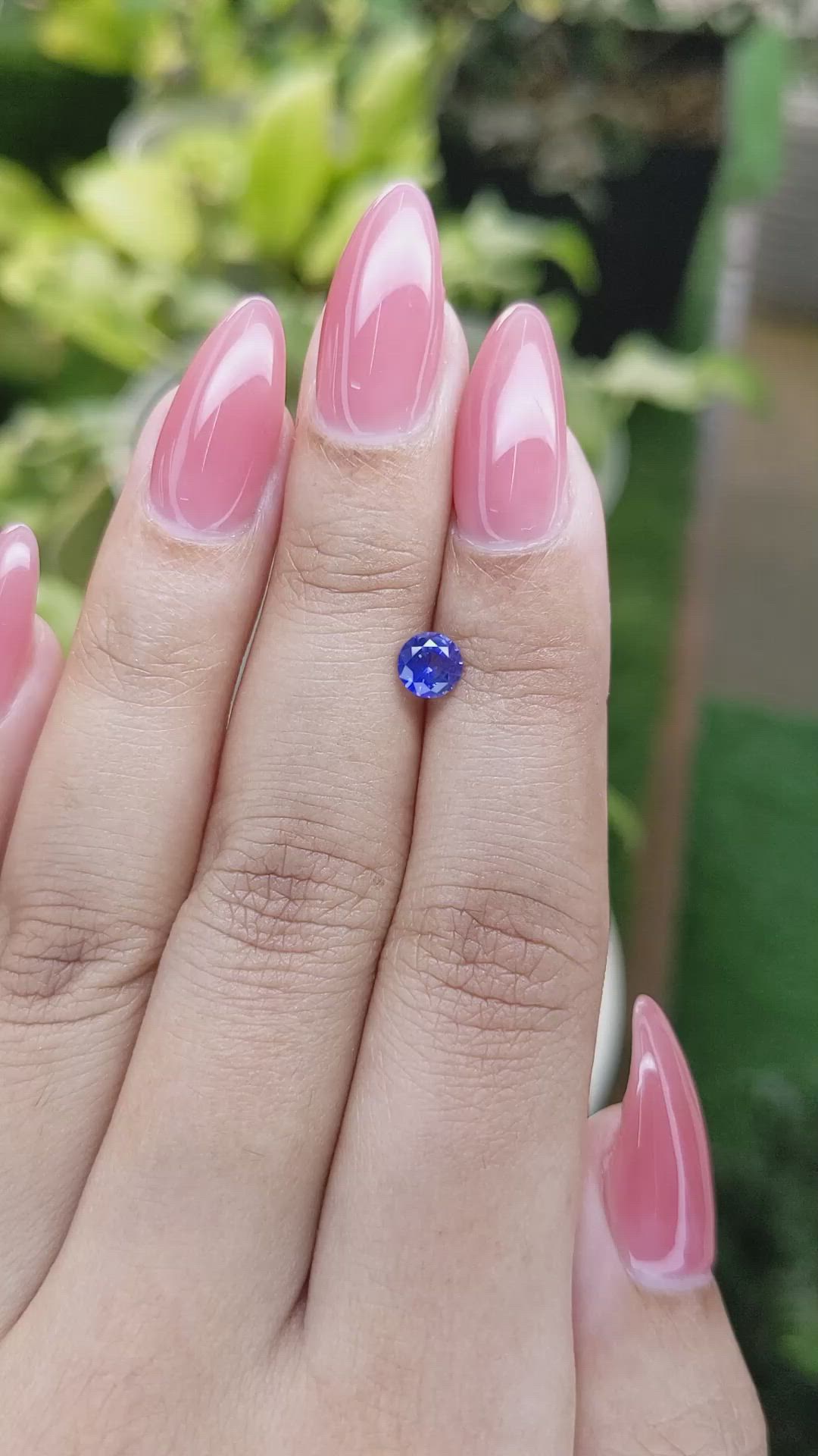 0.61 Ct. Blue Sapphire from Ceylon (Sri Lanka) Size Video