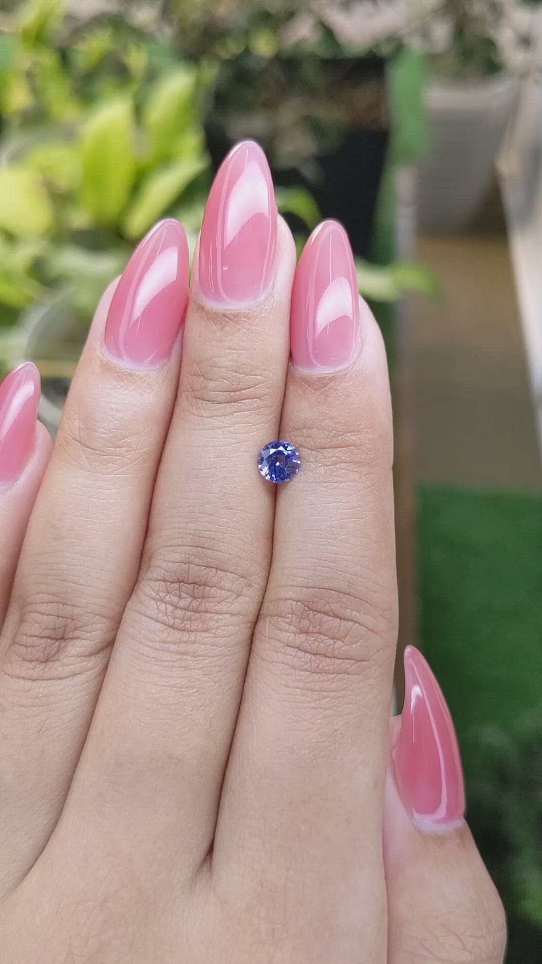 0.64 Ct. Blue Sapphire from Ceylon (Sri Lanka) Size Video