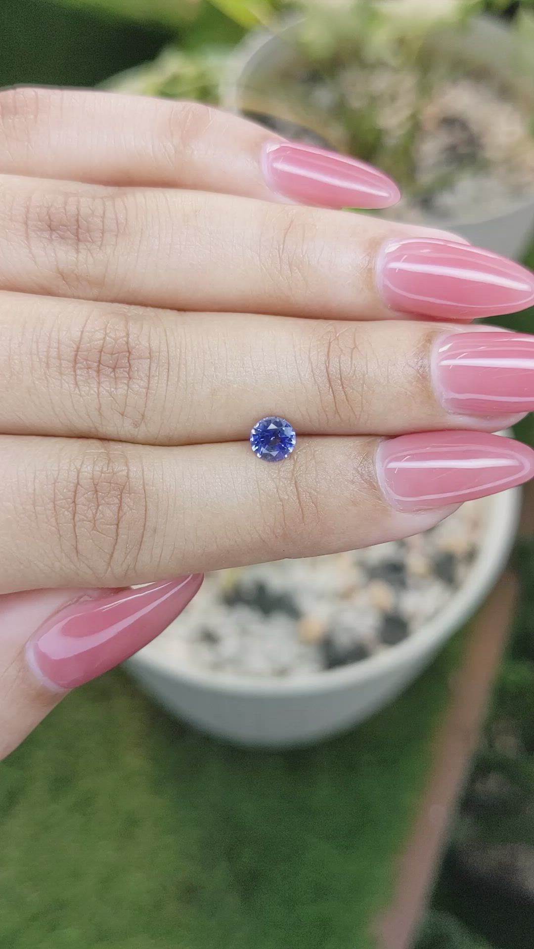 0.64 Ct. Blue Sapphire from Ceylon (Sri Lanka) Size Video
