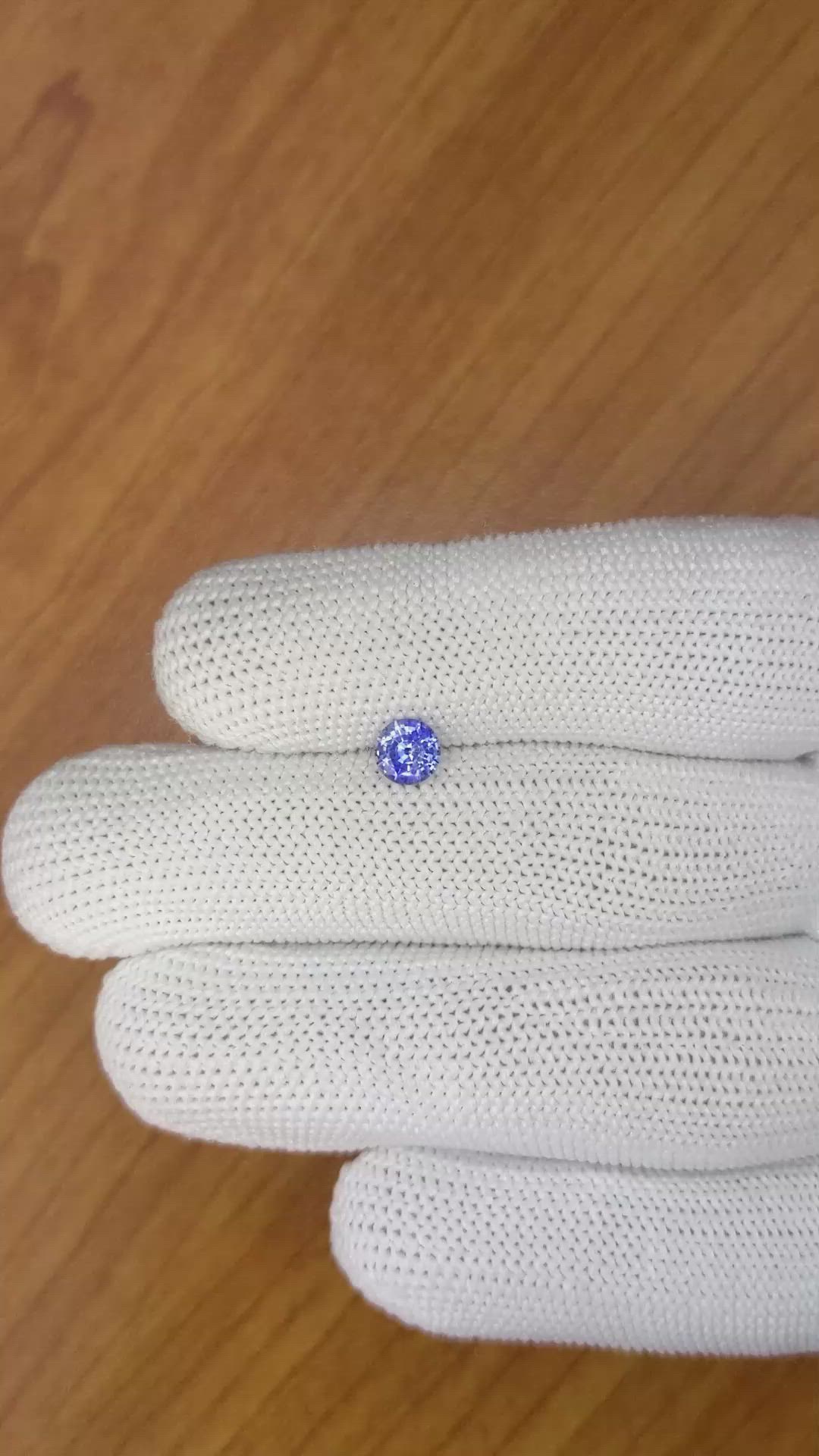 0.64 Ct. Blue Sapphire from Ceylon (Sri Lanka) Size Video