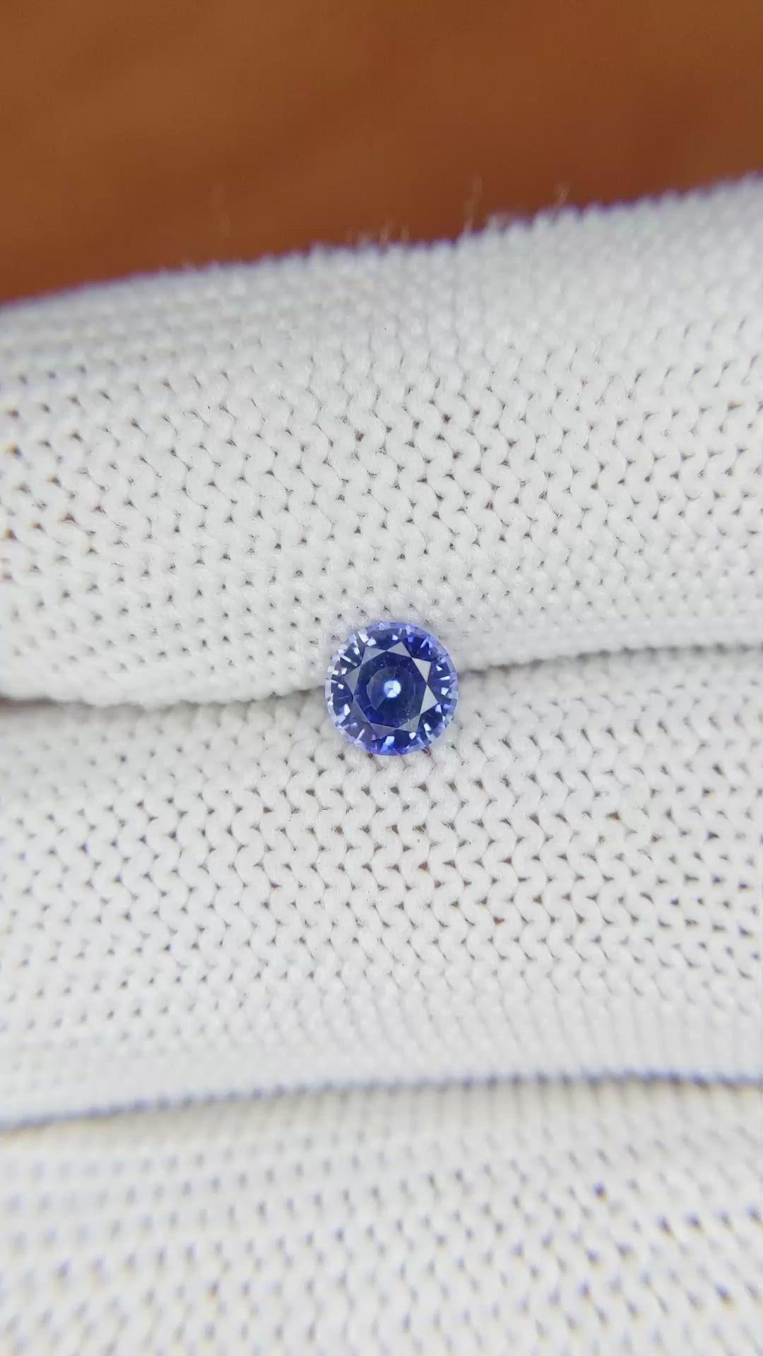 0.64 Ct. Blue Sapphire from Ceylon (Sri Lanka) Size Video