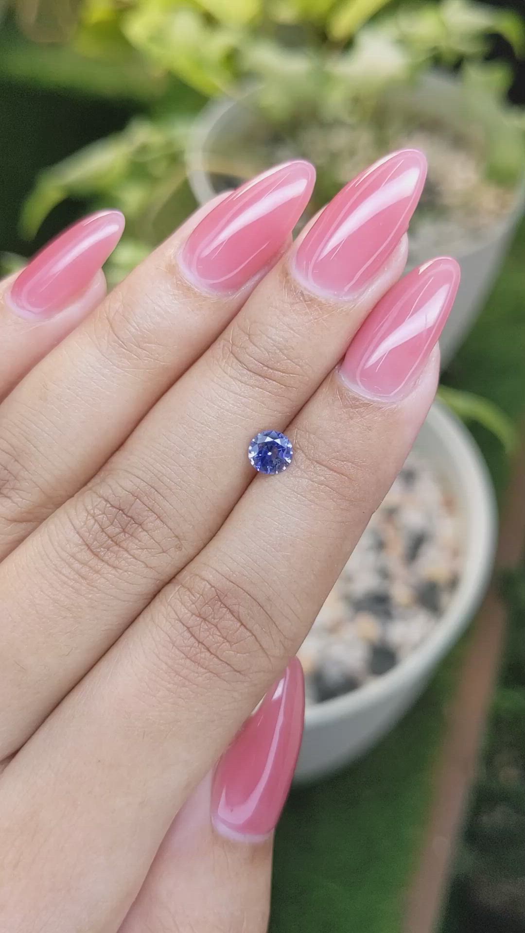 0.64 Ct. Blue Sapphire from Ceylon (Sri Lanka) Size Video