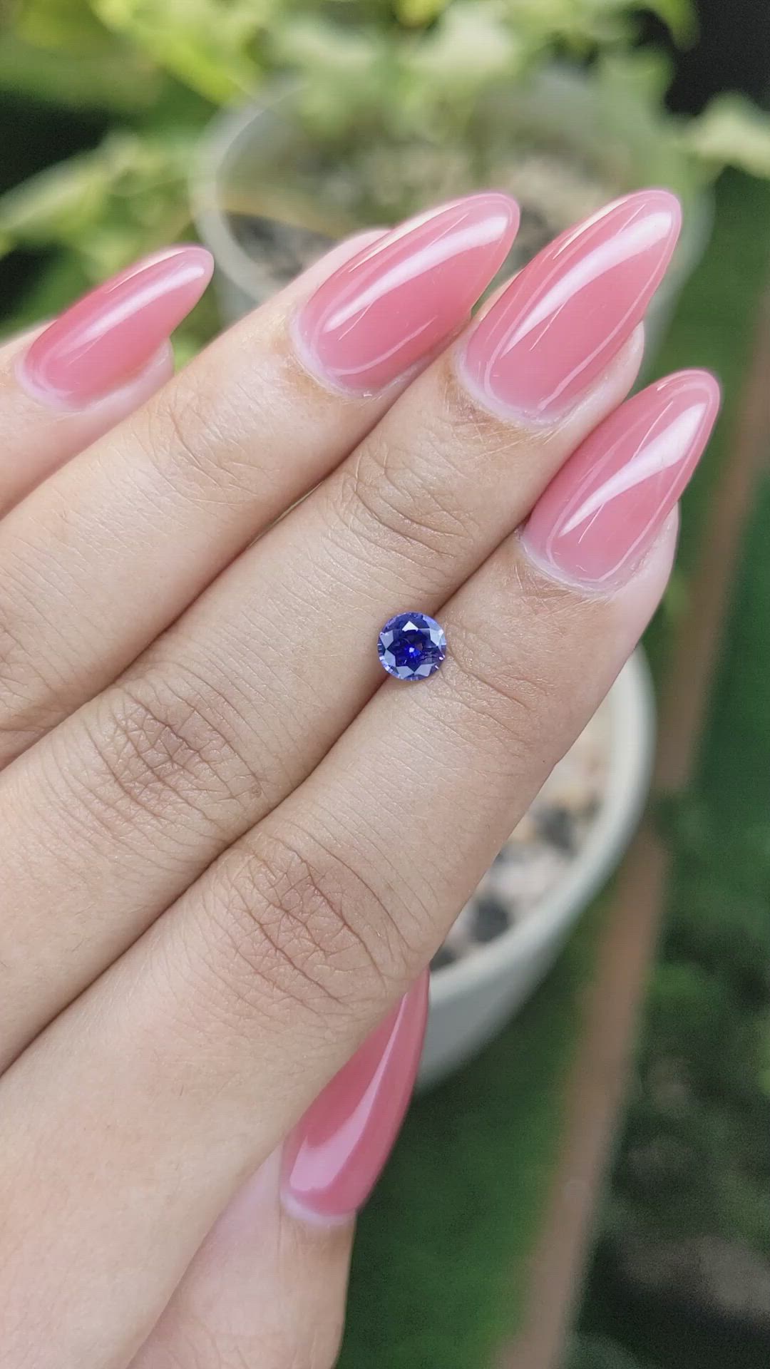 0.57 Ct. Blue Sapphire from Ceylon (Sri Lanka) Size Video