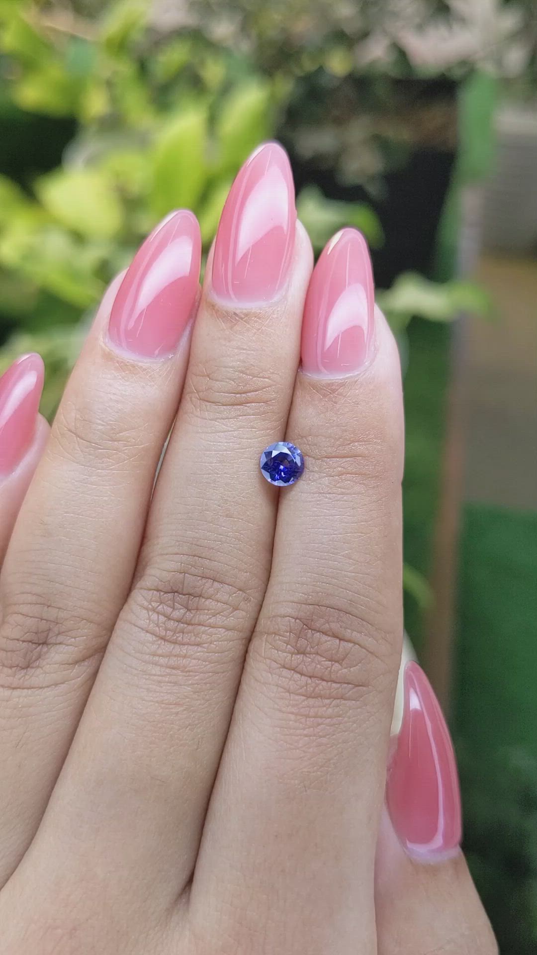 0.57 Ct. Blue Sapphire from Ceylon (Sri Lanka) Size Video