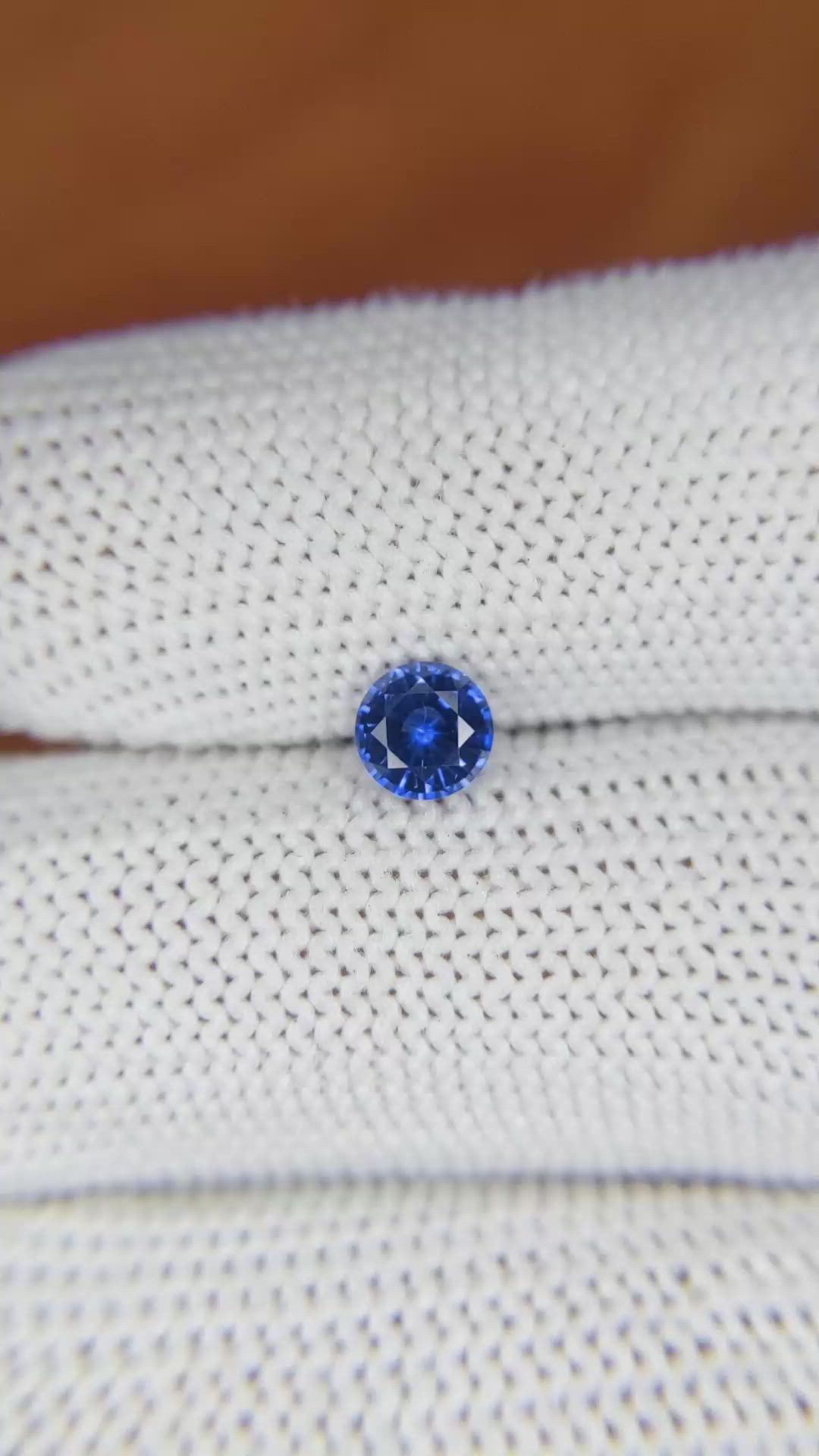 0.57 Ct. Blue Sapphire from Ceylon (Sri Lanka) Size Video