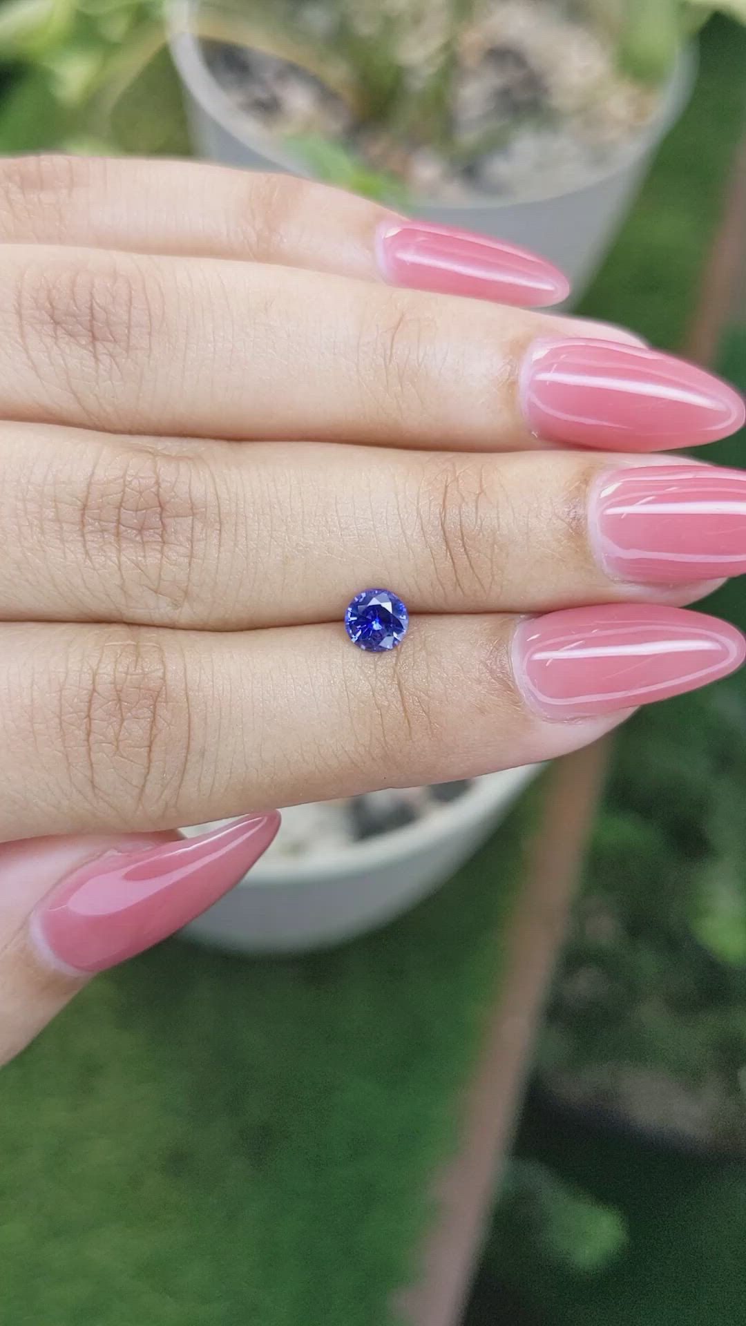 0.57 Ct. Blue Sapphire from Ceylon (Sri Lanka) Size Video