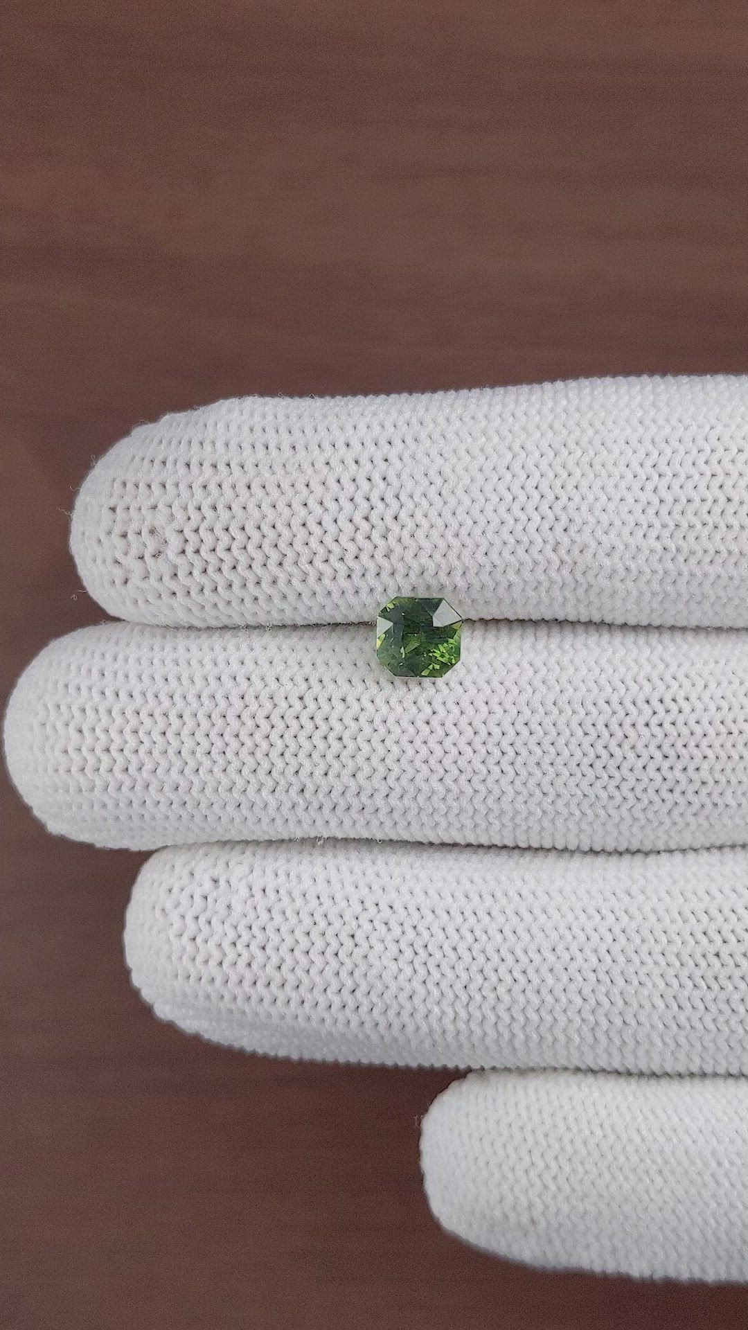 2.01 Ct. Yellowish Green Sapphire from Madagascar Size Video