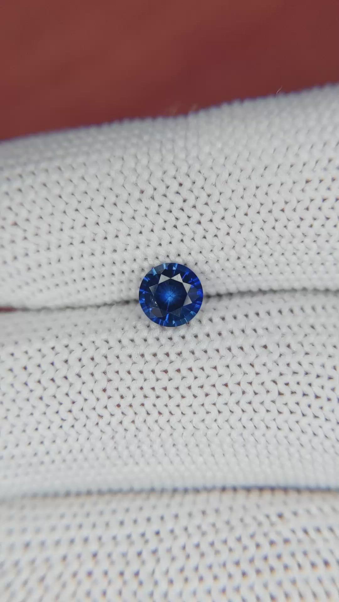 0.73 Ct. Blue Sapphire from Ceylon (Sri Lanka) Size Video
