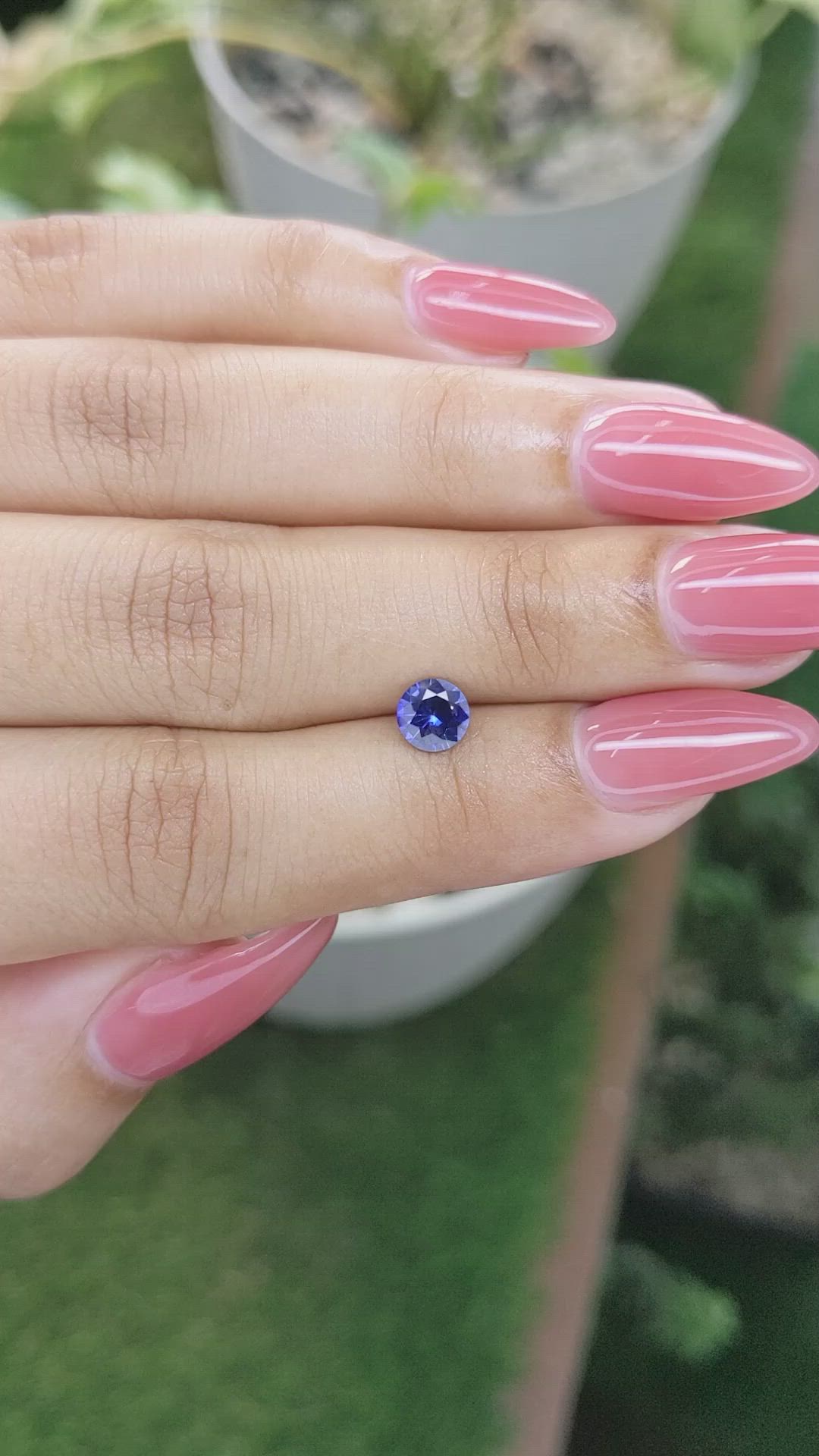 0.73 Ct. Blue Sapphire from Ceylon (Sri Lanka) Size Video
