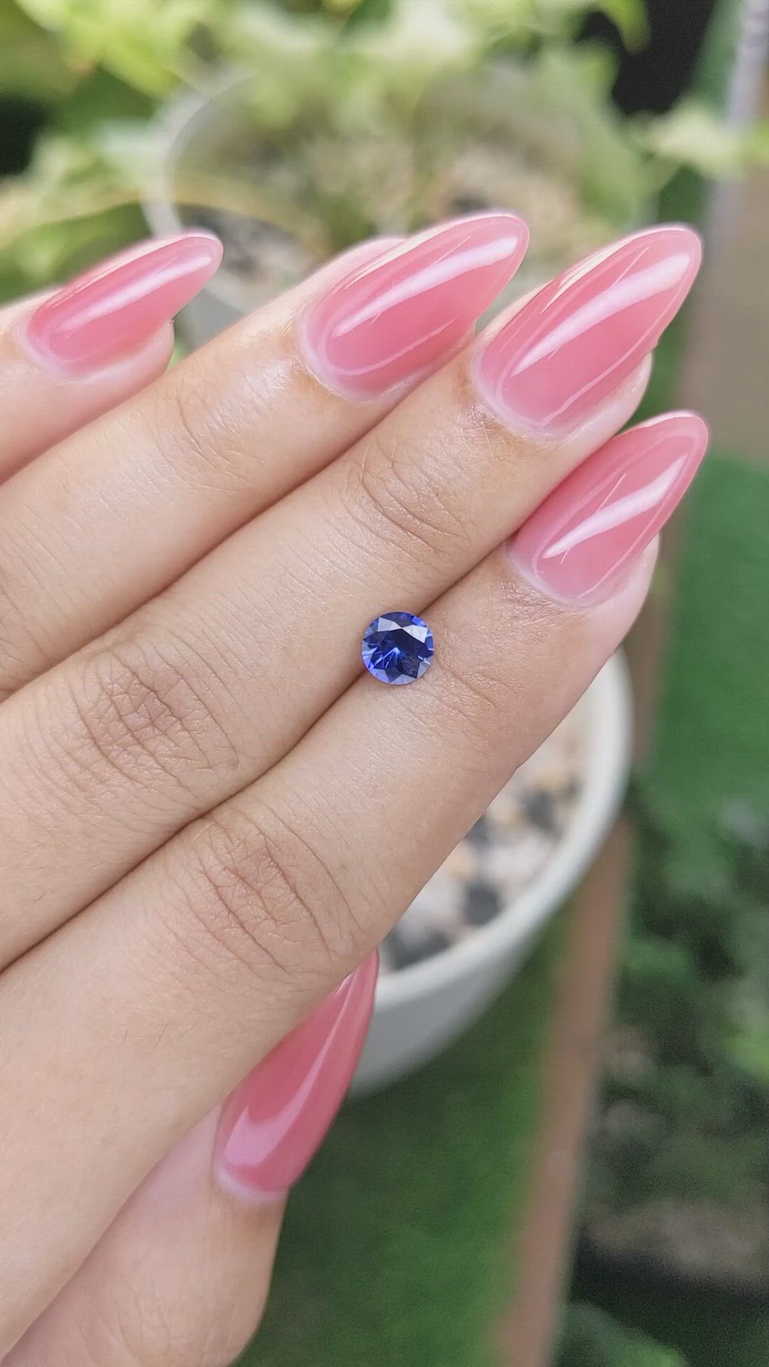 0.73 Ct. Blue Sapphire from Ceylon (Sri Lanka) Size Video