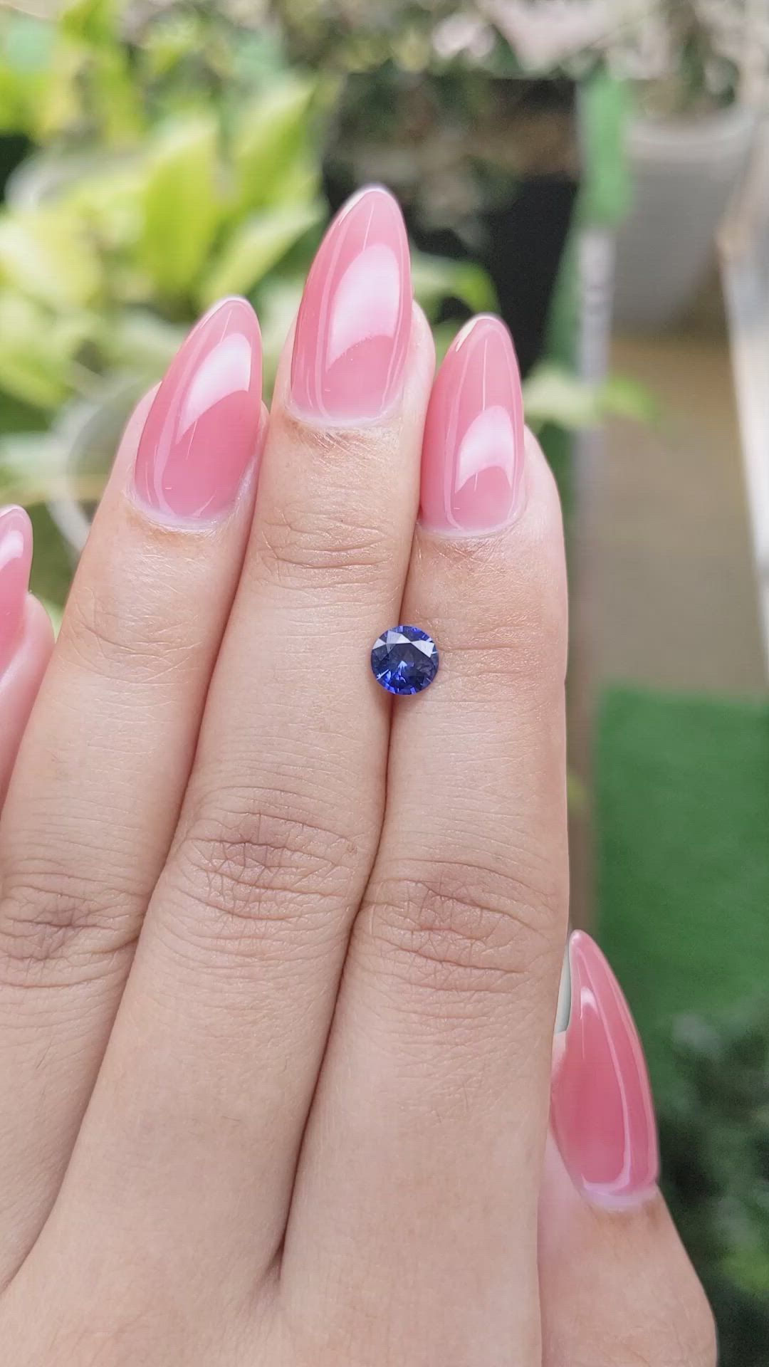 0.73 Ct. Blue Sapphire from Ceylon (Sri Lanka) Size Video