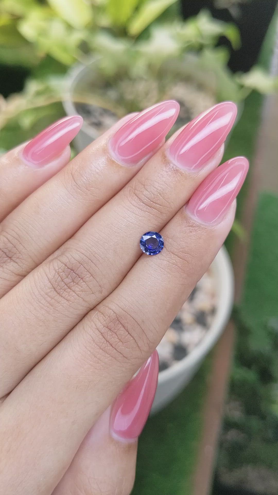 0.58 Ct. Blue Sapphire from Ceylon (Sri Lanka) Size Video