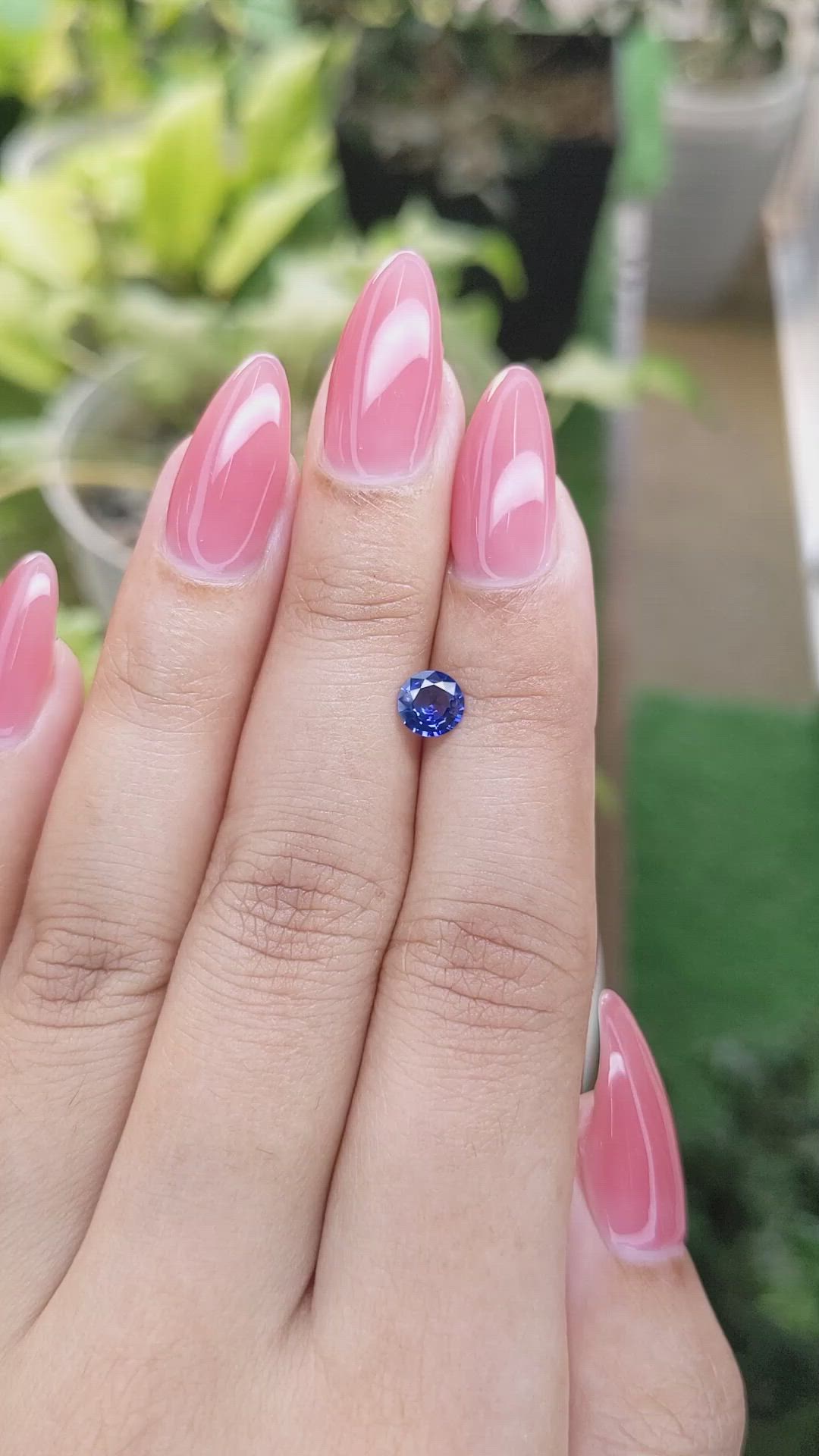 0.58 Ct. Blue Sapphire from Ceylon (Sri Lanka) Size Video