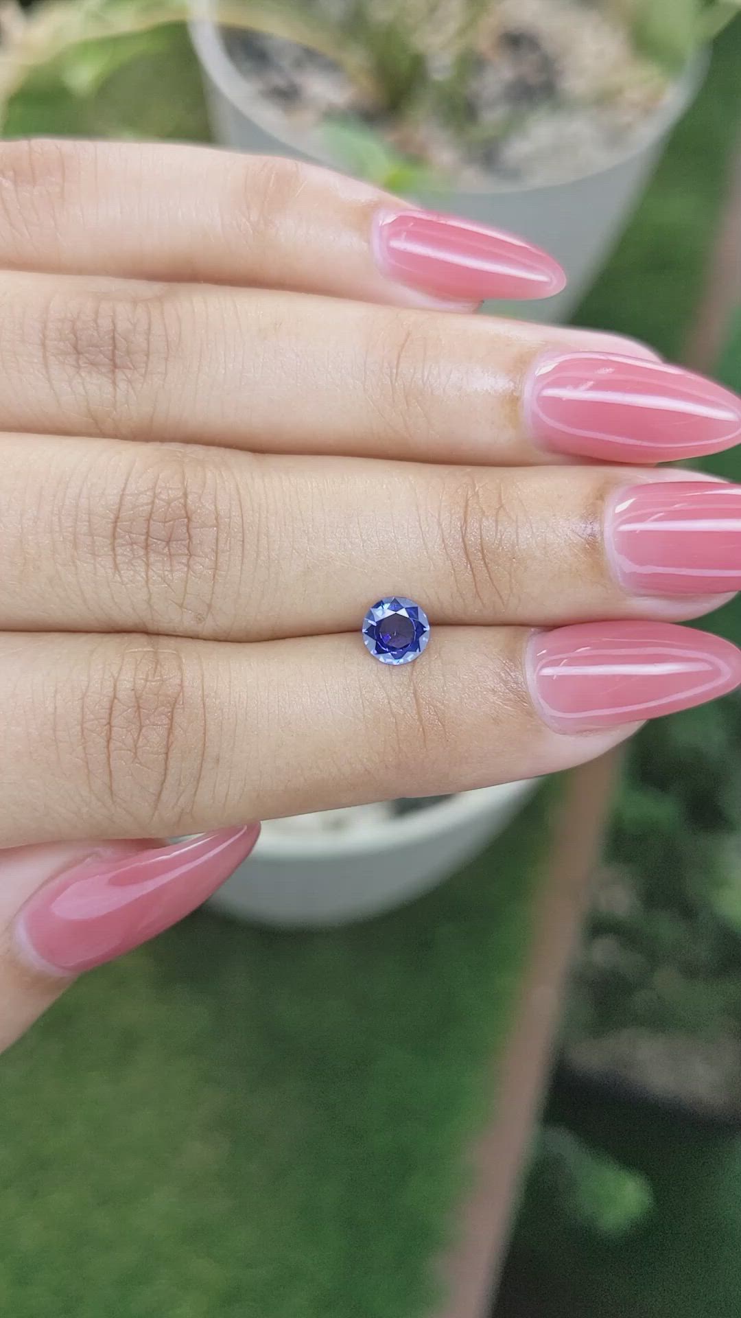 0.58 Ct. Blue Sapphire from Ceylon (Sri Lanka) Size Video