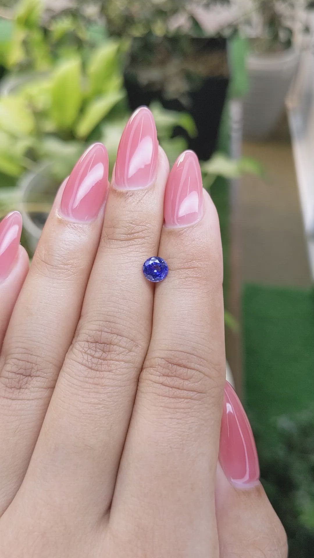 0.74 Ct. Blue Sapphire from Ceylon (Sri Lanka) Size Video