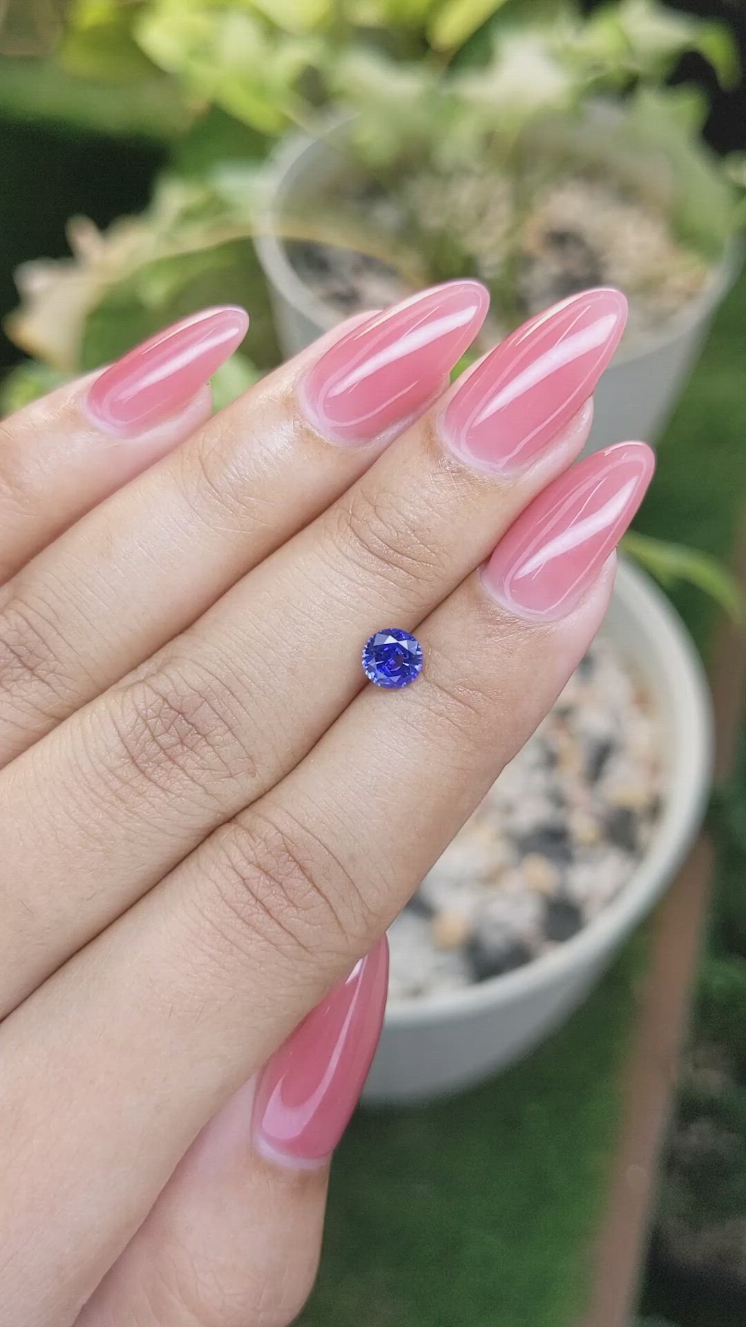0.74 Ct. Blue Sapphire from Ceylon (Sri Lanka) Size Video