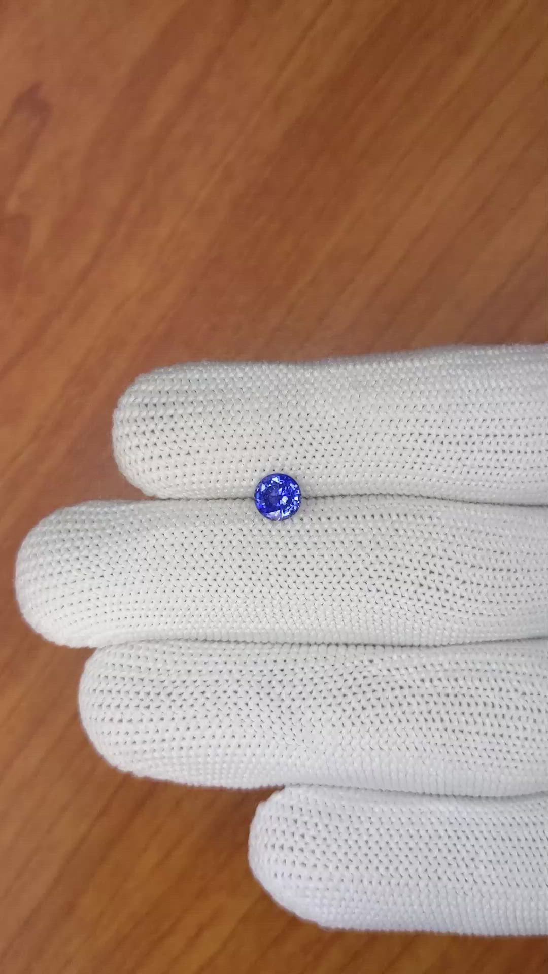 0.74 Ct. Blue Sapphire from Ceylon (Sri Lanka) Size Video