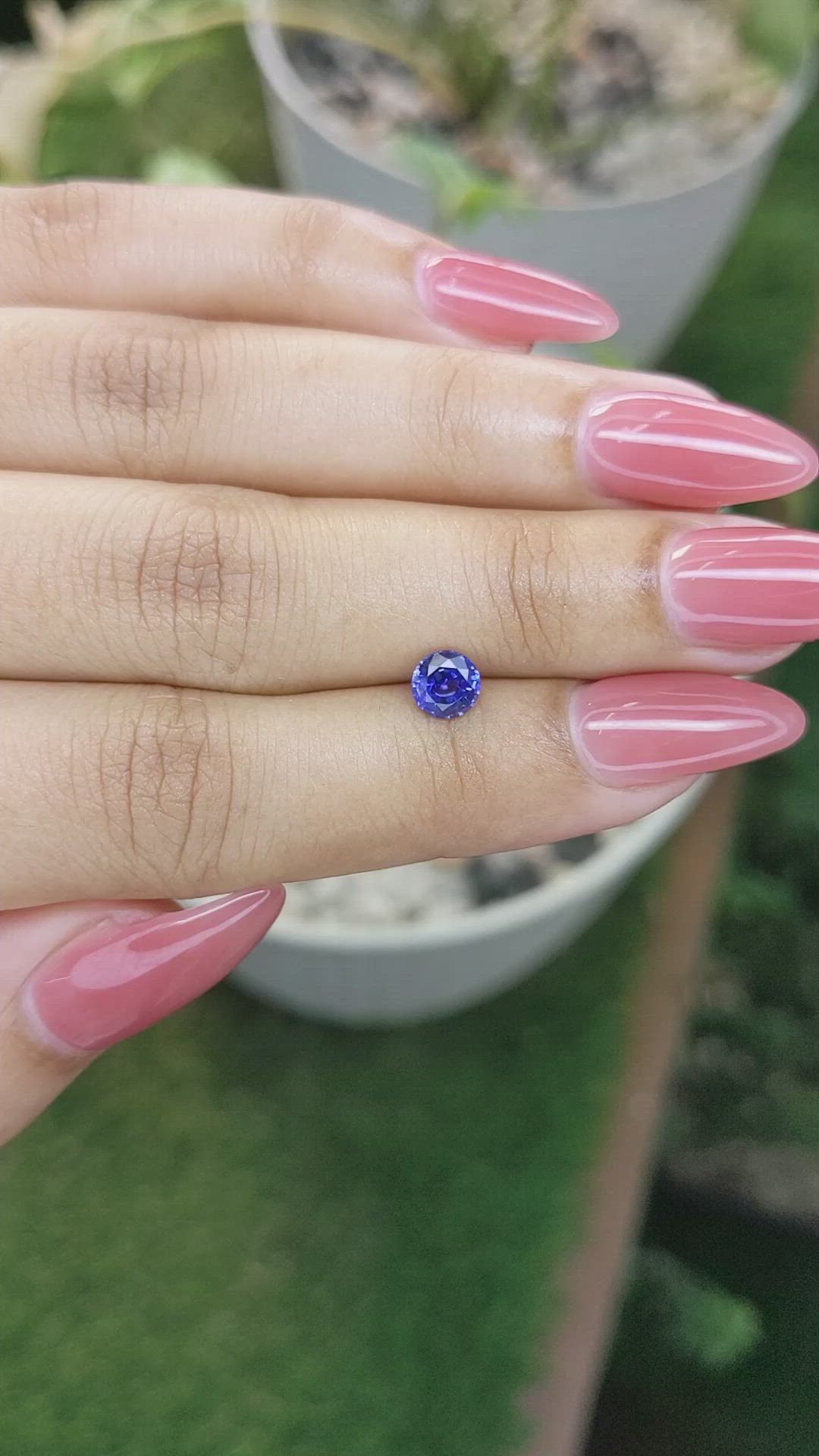 0.74 Ct. Blue Sapphire from Ceylon (Sri Lanka) Size Video