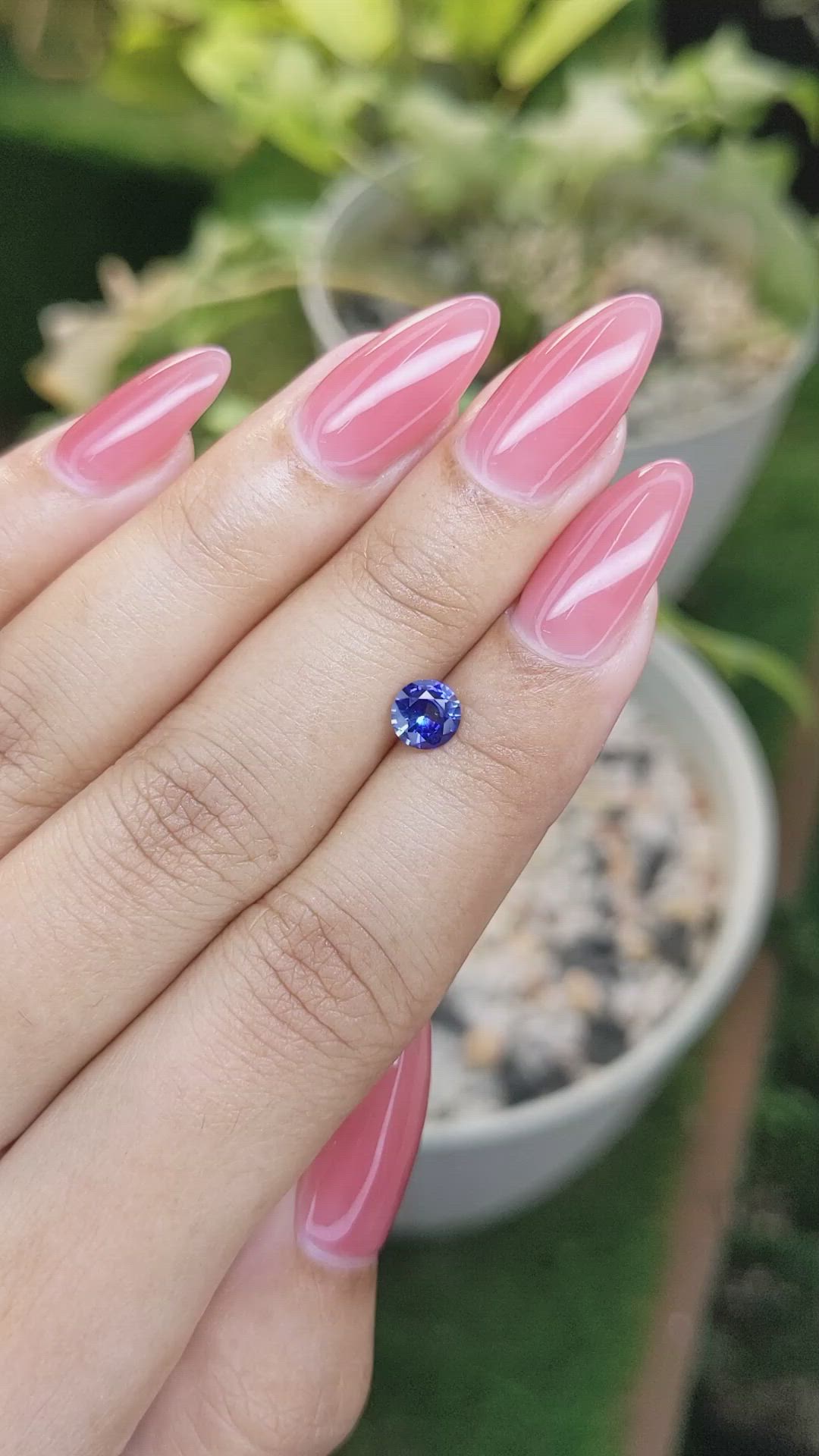 0.71 Ct. Blue Sapphire from Ceylon (Sri Lanka) Size Video