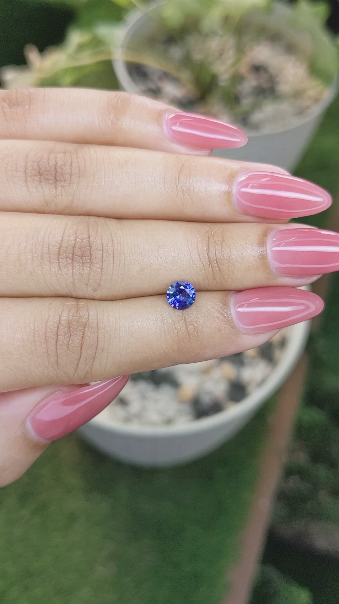 0.71 Ct. Blue Sapphire from Ceylon (Sri Lanka) Size Video