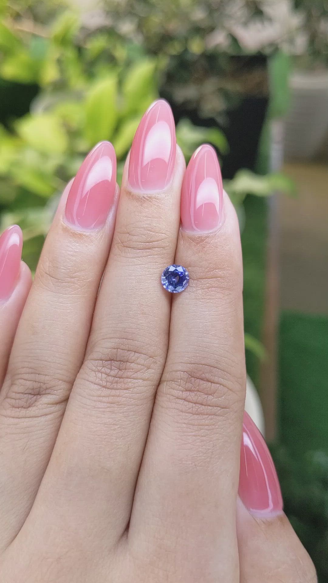 0.79 Ct. Blue Sapphire from Ceylon (Sri Lanka) Size Video