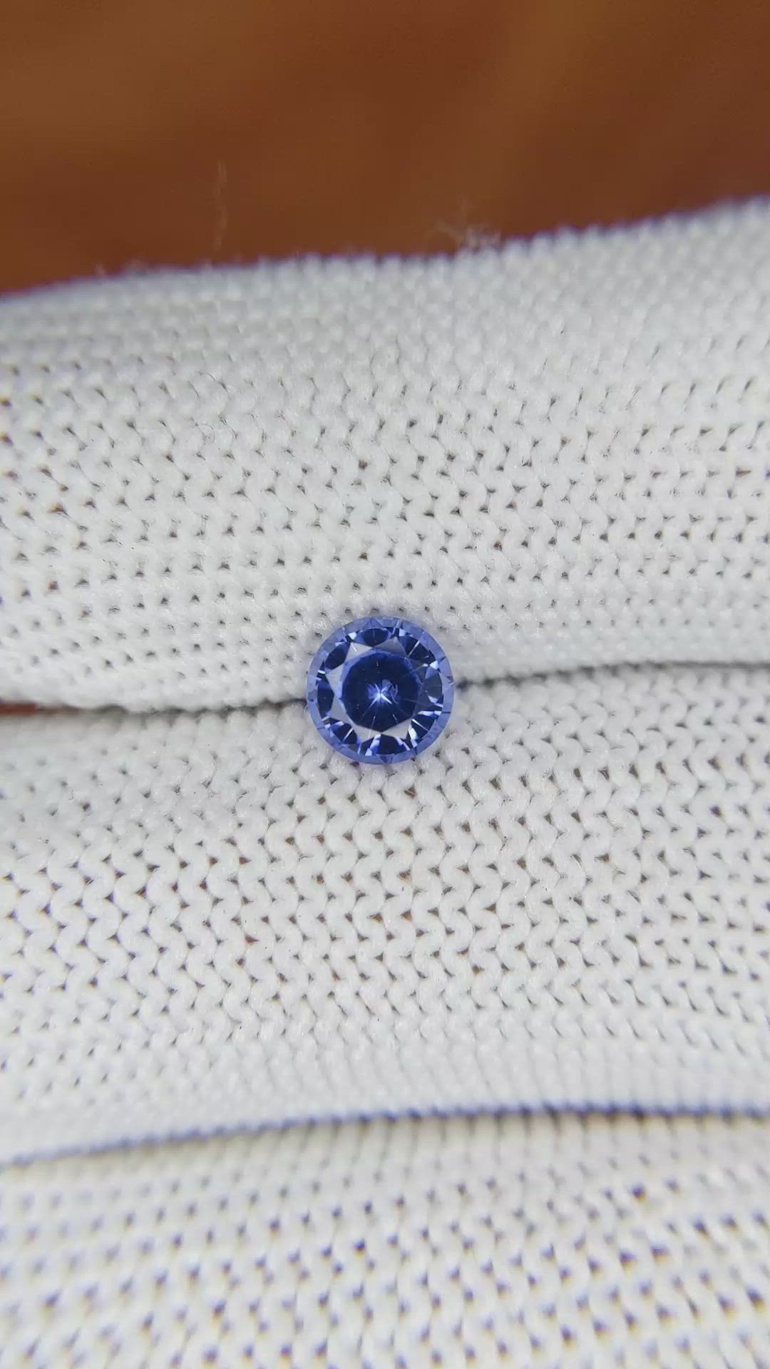 0.79 Ct. Blue Sapphire from Ceylon (Sri Lanka) Size Video