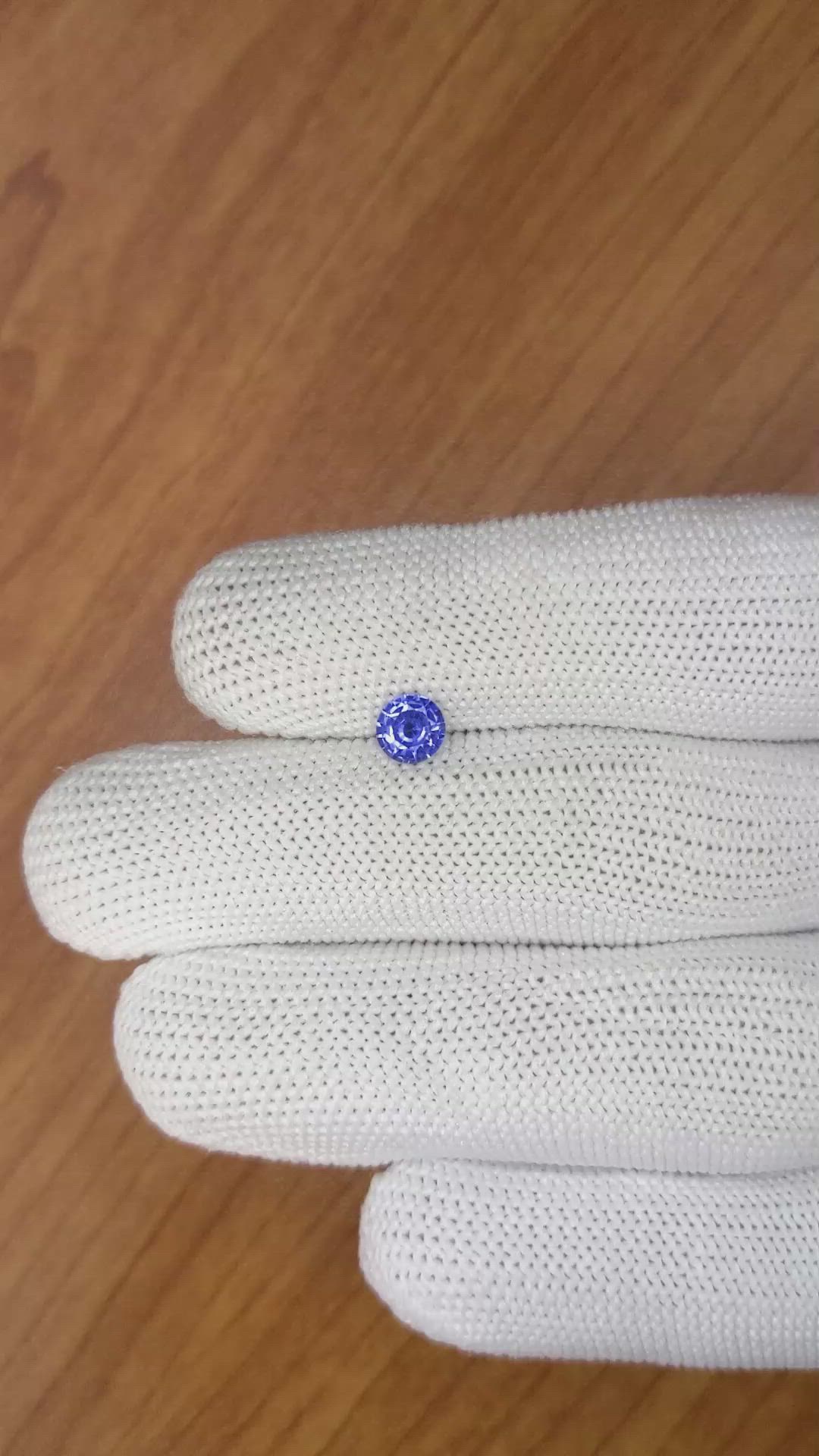 0.60 Ct. Blue Sapphire from Ceylon (Sri Lanka) Size Video