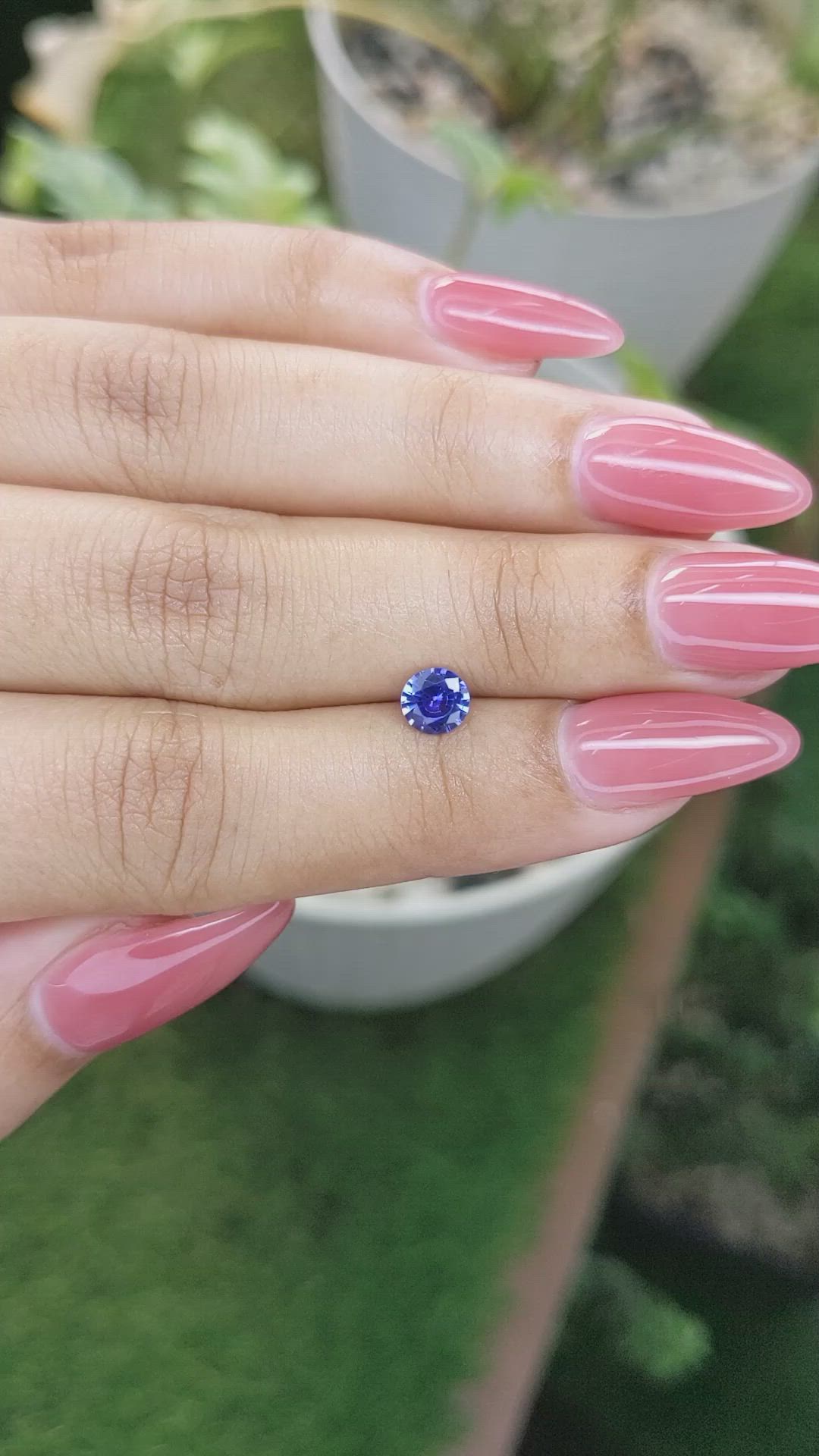0.60 Ct. Blue Sapphire from Ceylon (Sri Lanka) Size Video