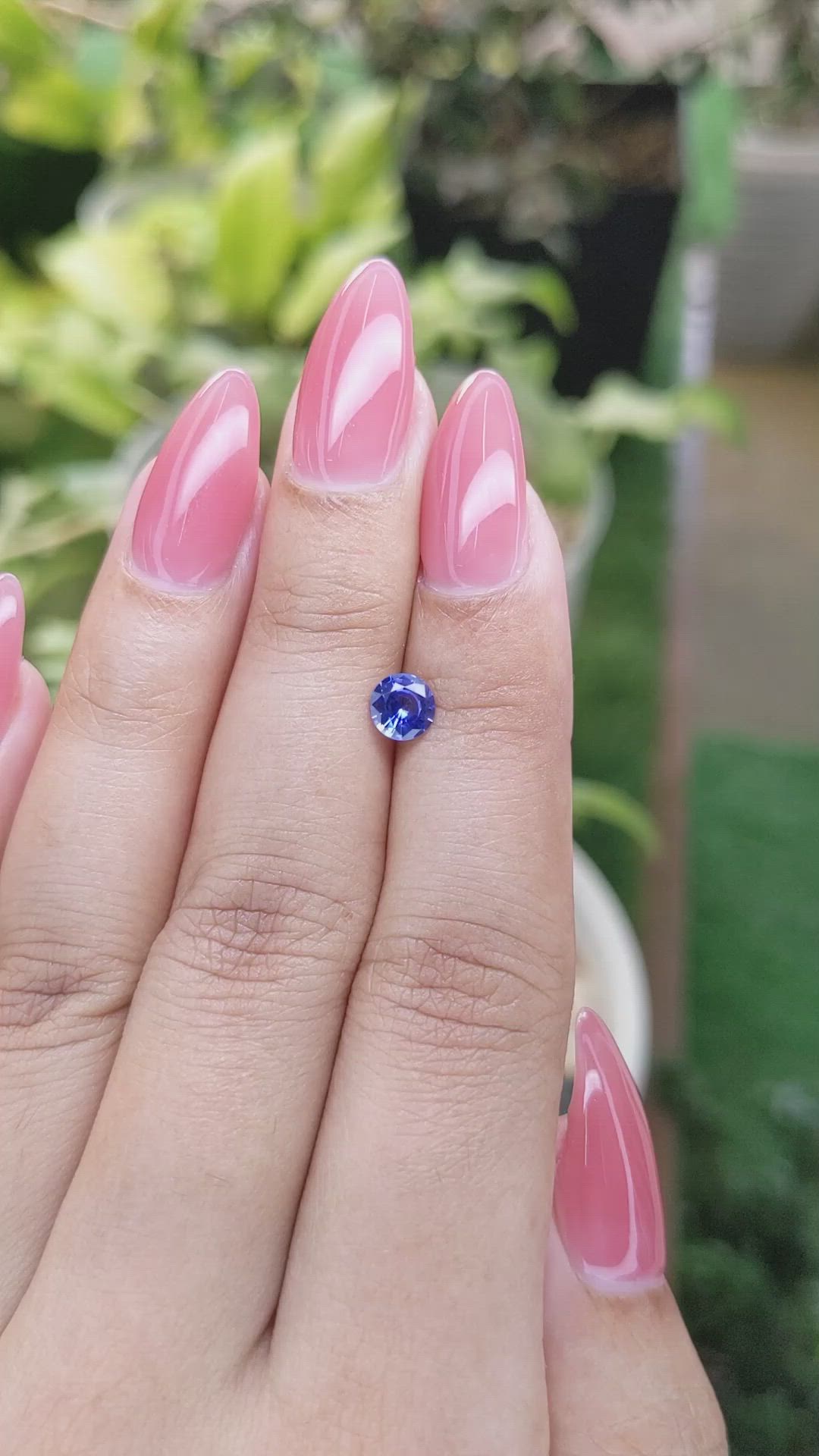 0.60 Ct. Blue Sapphire from Ceylon (Sri Lanka) Size Video