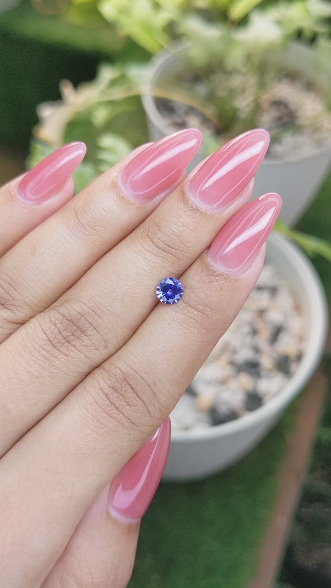 0.60 Ct. Blue Sapphire from Ceylon (Sri Lanka) Size Video