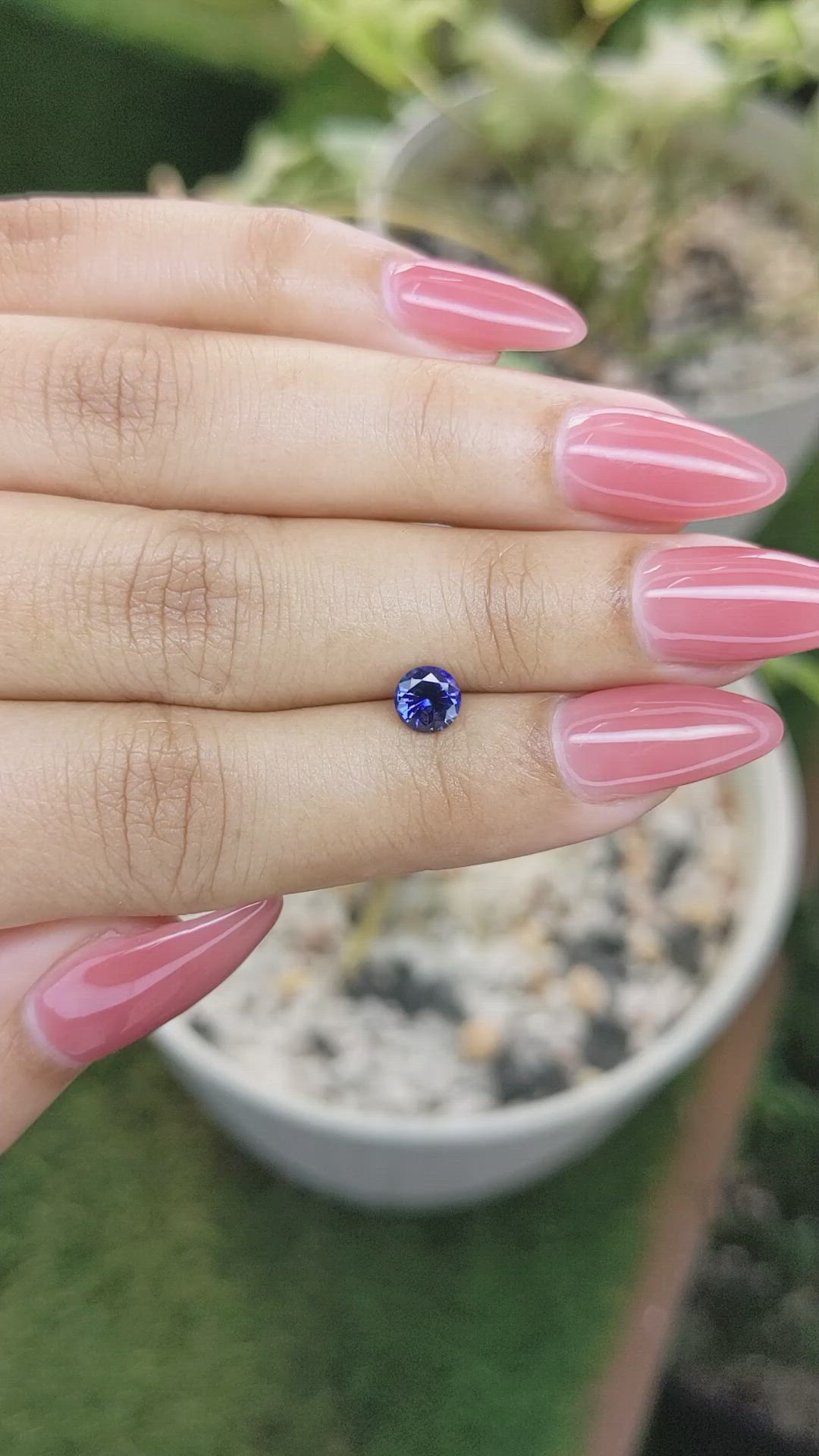 0.71 Ct. Blue Sapphire from Ceylon (Sri Lanka) Size Video