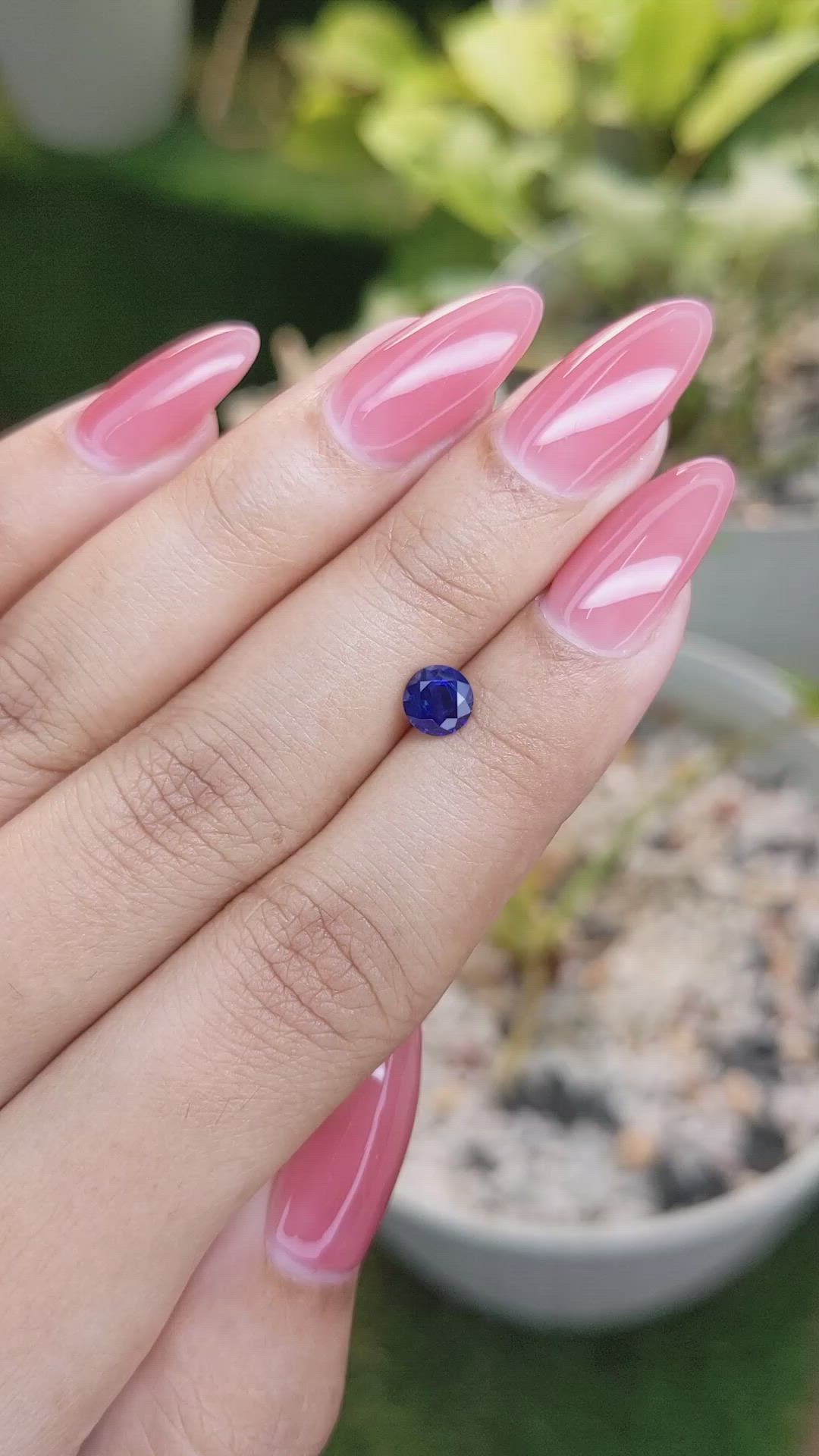 0.78 Ct. Blue Sapphire from Ceylon (Sri Lanka) Size Video