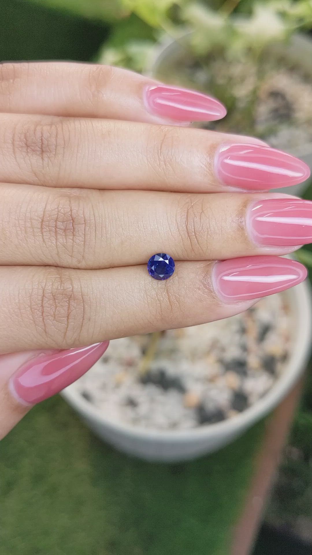 0.78 Ct. Blue Sapphire from Ceylon (Sri Lanka) Size Video