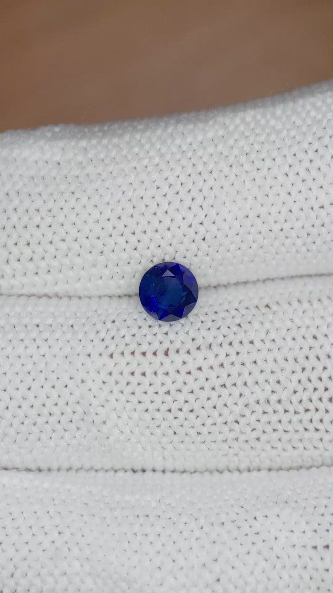 0.78 Ct. Blue Sapphire from Ceylon (Sri Lanka) Size Video