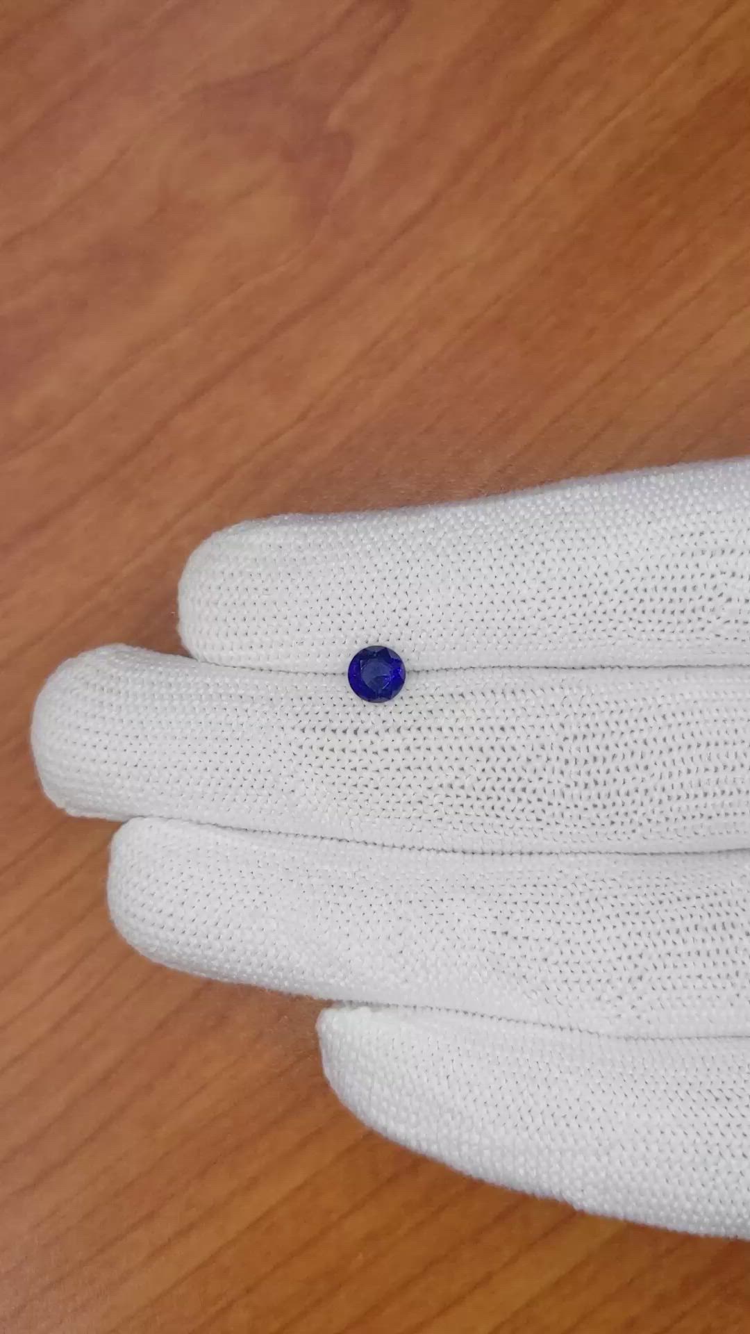 0.78 Ct. Blue Sapphire from Ceylon (Sri Lanka) Size Video