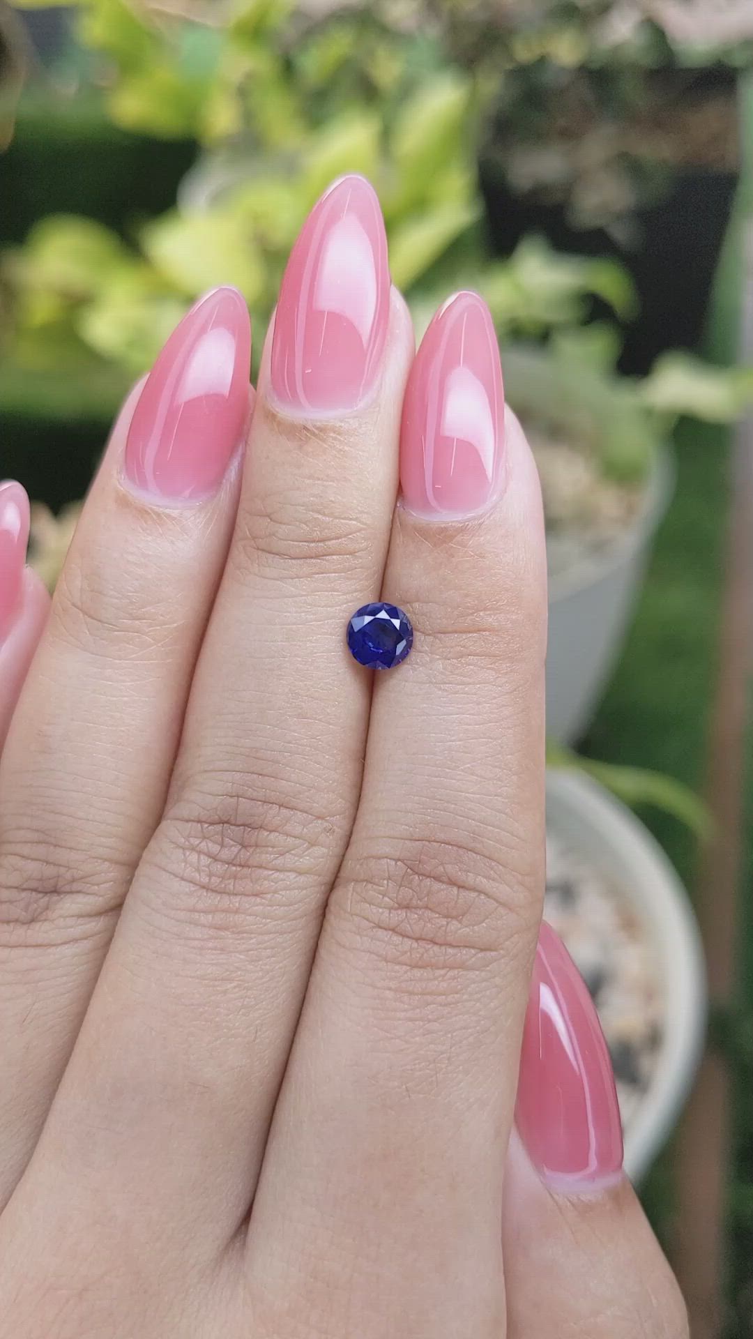 0.78 Ct. Blue Sapphire from Ceylon (Sri Lanka) Size Video