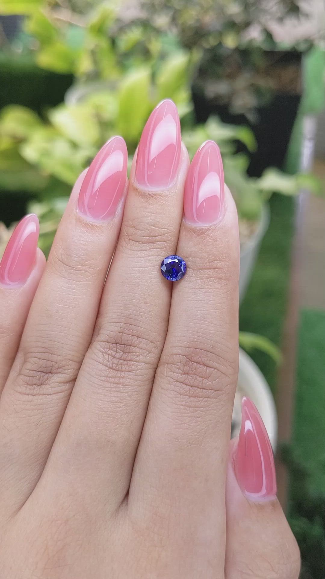 0.96 Ct. Blue Sapphire from Ceylon (Sri Lanka) Size Video