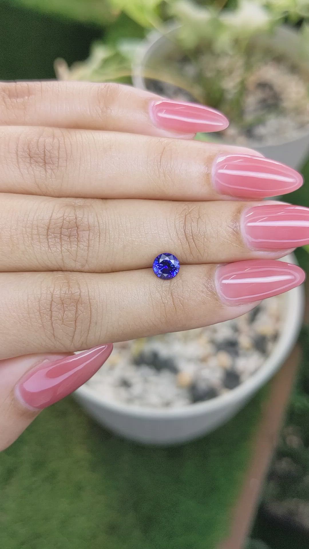 0.96 Ct. Blue Sapphire from Ceylon (Sri Lanka) Size Video