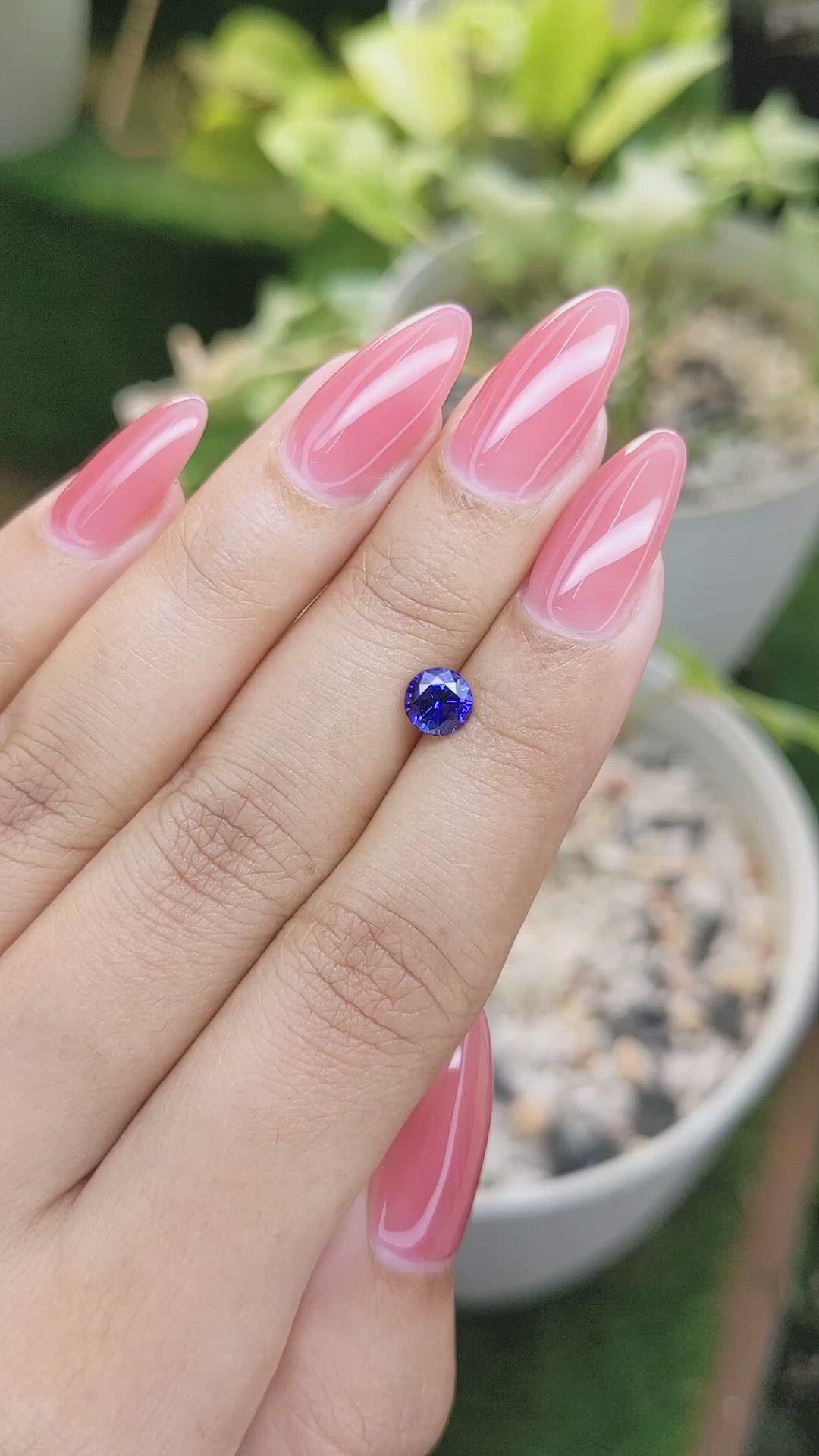 0.96 Ct. Blue Sapphire from Ceylon (Sri Lanka) Size Video