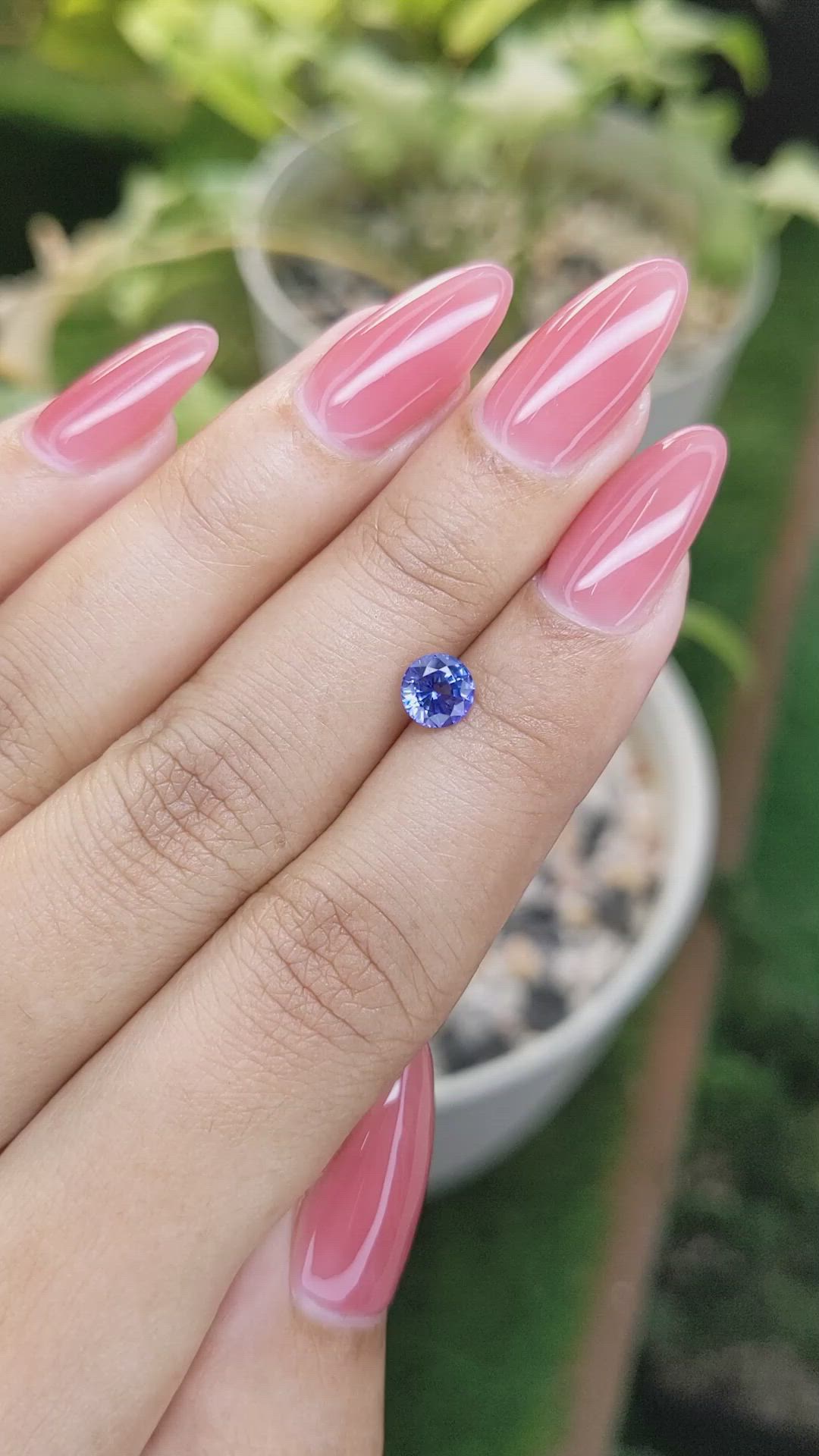 0.91 Ct. Blue Sapphire from Ceylon (Sri Lanka) Size Video