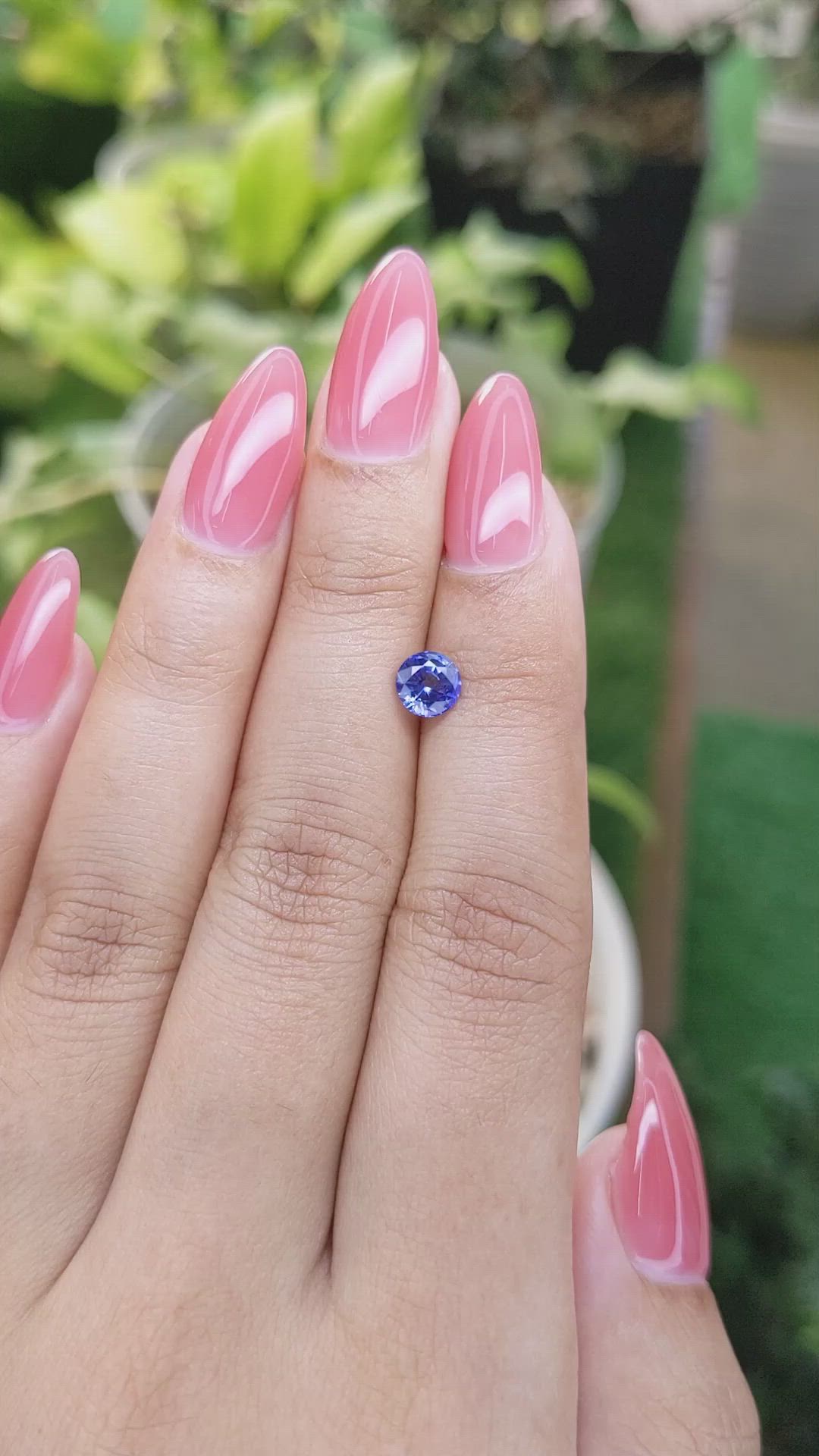 0.91 Ct. Blue Sapphire from Ceylon (Sri Lanka) Size Video