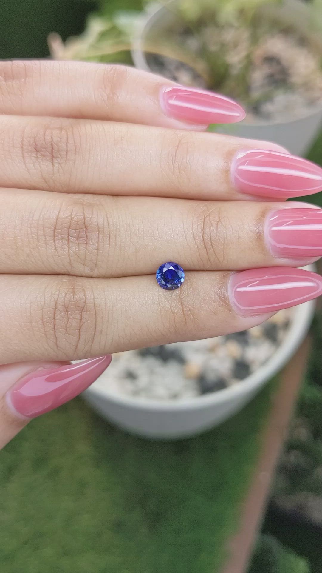 0.73 Ct. Blue Sapphire from Ceylon (Sri Lanka) Size Video