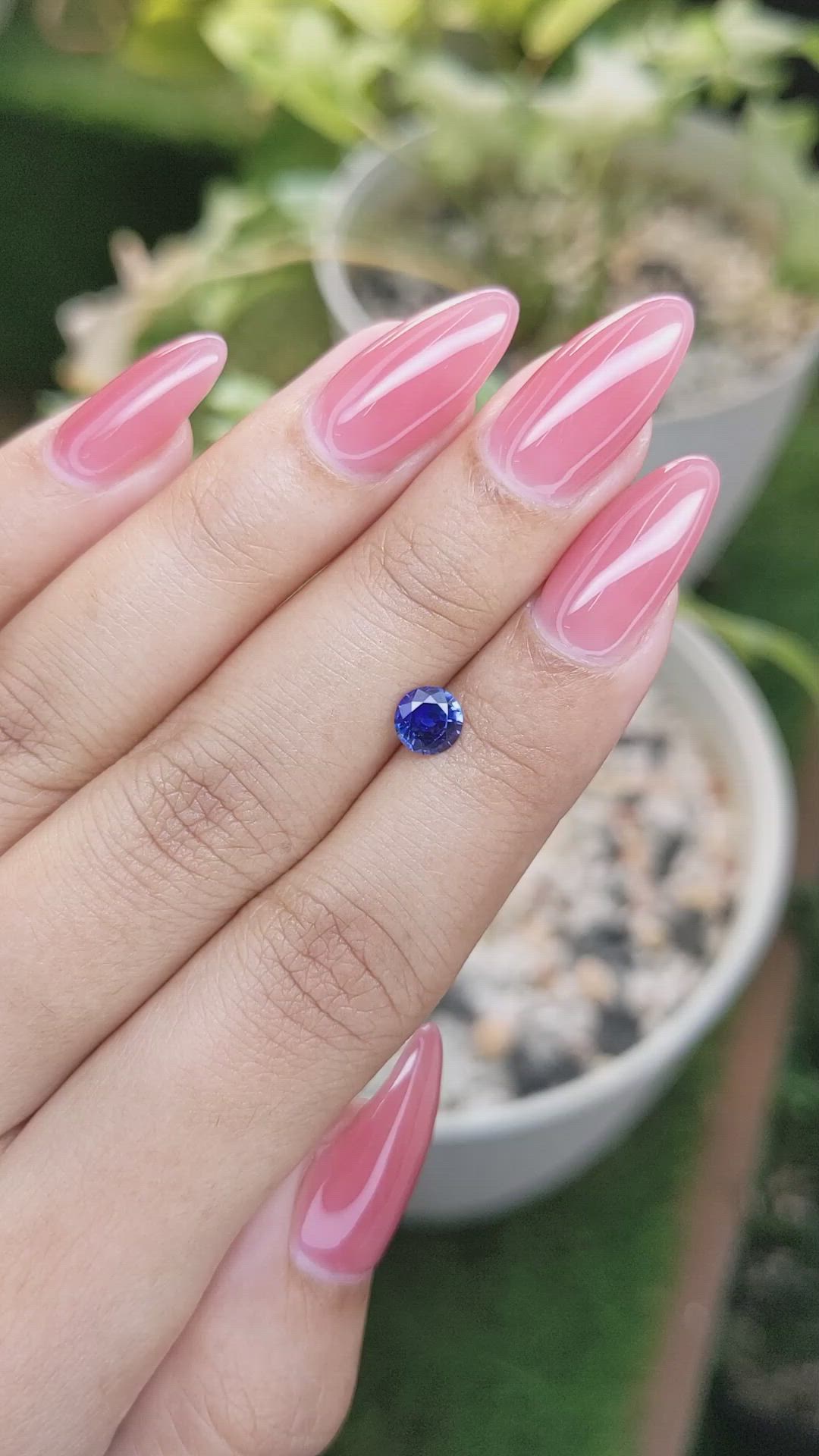 0.73 Ct. Blue Sapphire from Ceylon (Sri Lanka) Size Video