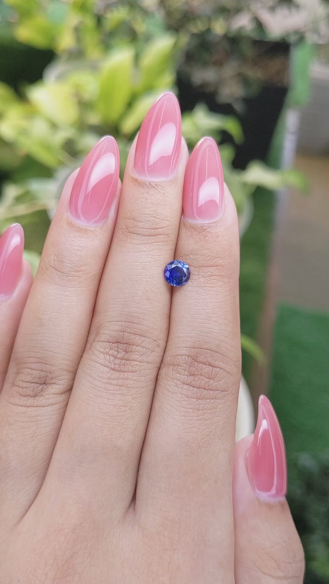 0.73 Ct. Blue Sapphire from Ceylon (Sri Lanka) Size Video