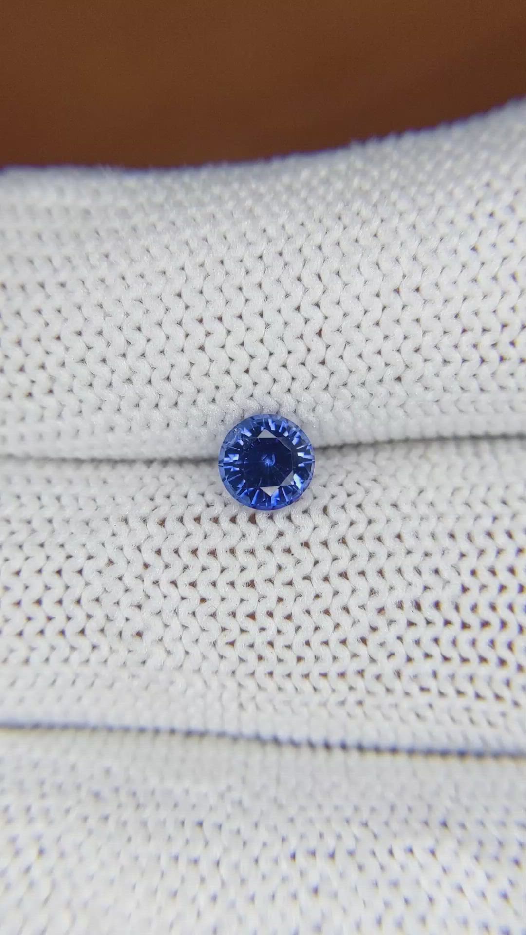 0.74 Ct. Blue Sapphire from Ceylon (Sri Lanka) Size Video