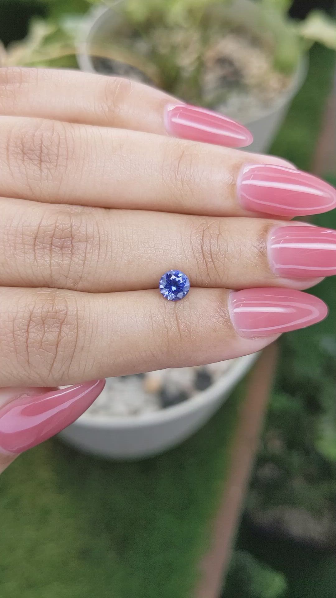 0.74 Ct. Blue Sapphire from Ceylon (Sri Lanka) Size Video