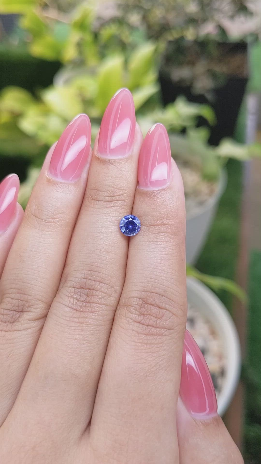 0.74 Ct. Blue Sapphire from Ceylon (Sri Lanka) Size Video