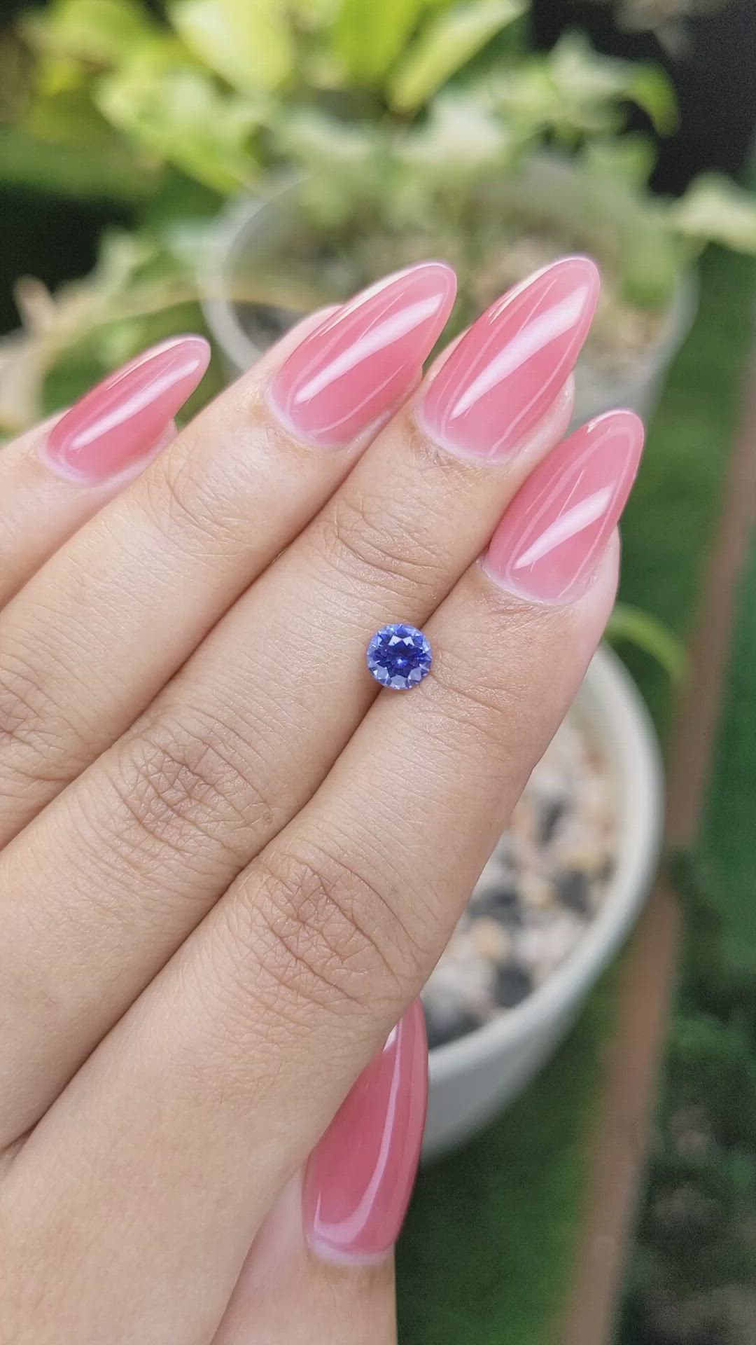 0.74 Ct. Blue Sapphire from Ceylon (Sri Lanka) Size Video