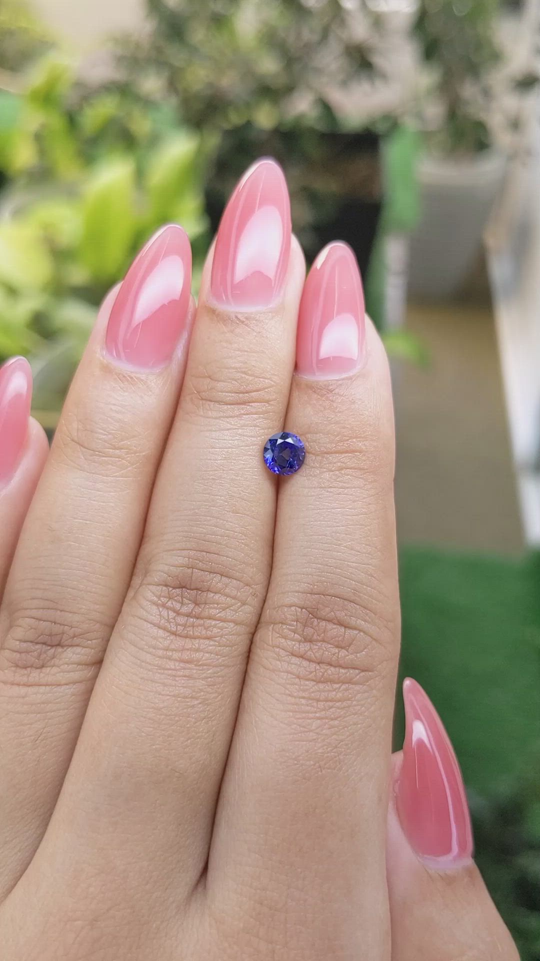 0.74 Ct. Blue Sapphire from Ceylon (Sri Lanka) Size Video